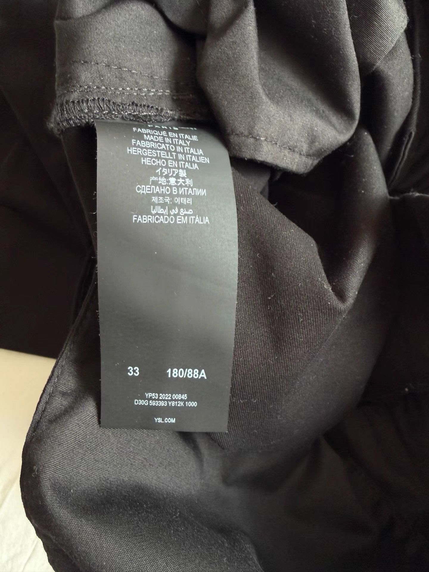 Saint Laurent Paris Black Casual Straight-Leg Pants Size US 32 / EU 48 - 8 Thumbnail