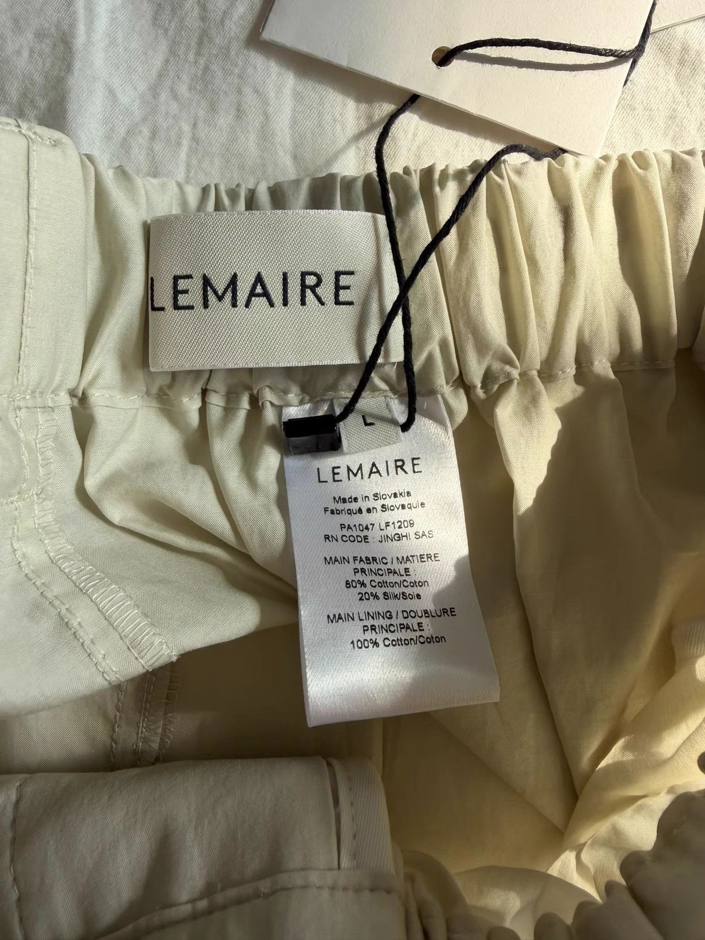 Lemaire White Casual Elastic Waist Pants Size US 32 / EU 48 - 4 Thumbnail