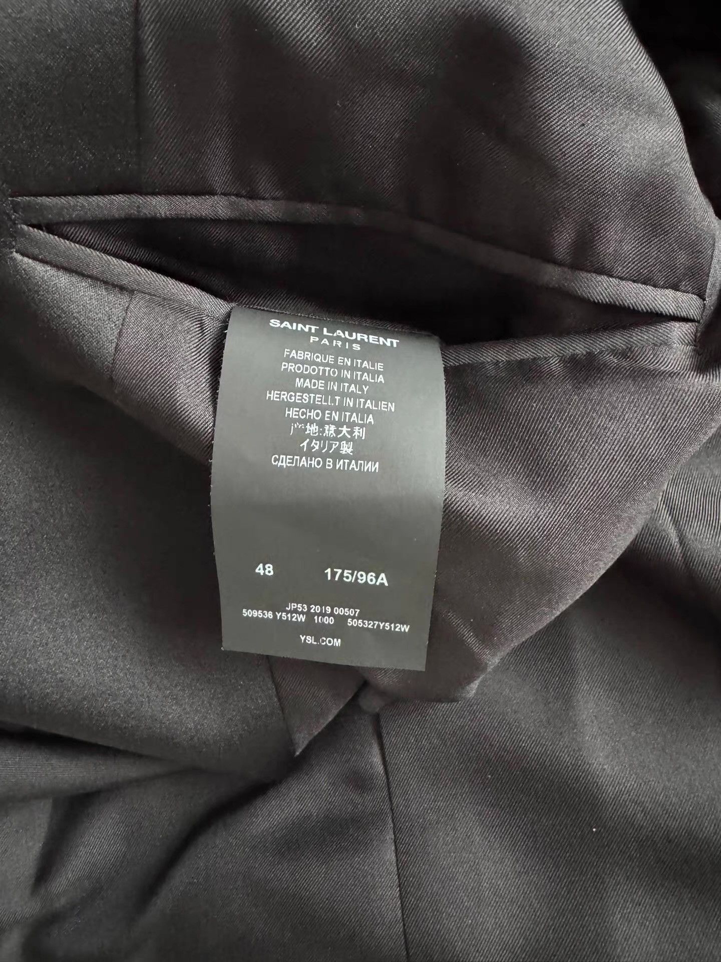 Saint Laurent Paris Black Formal Blazer with Satin Lapel Size US M / EU 48-50 / 2 - 3 Thumbnail