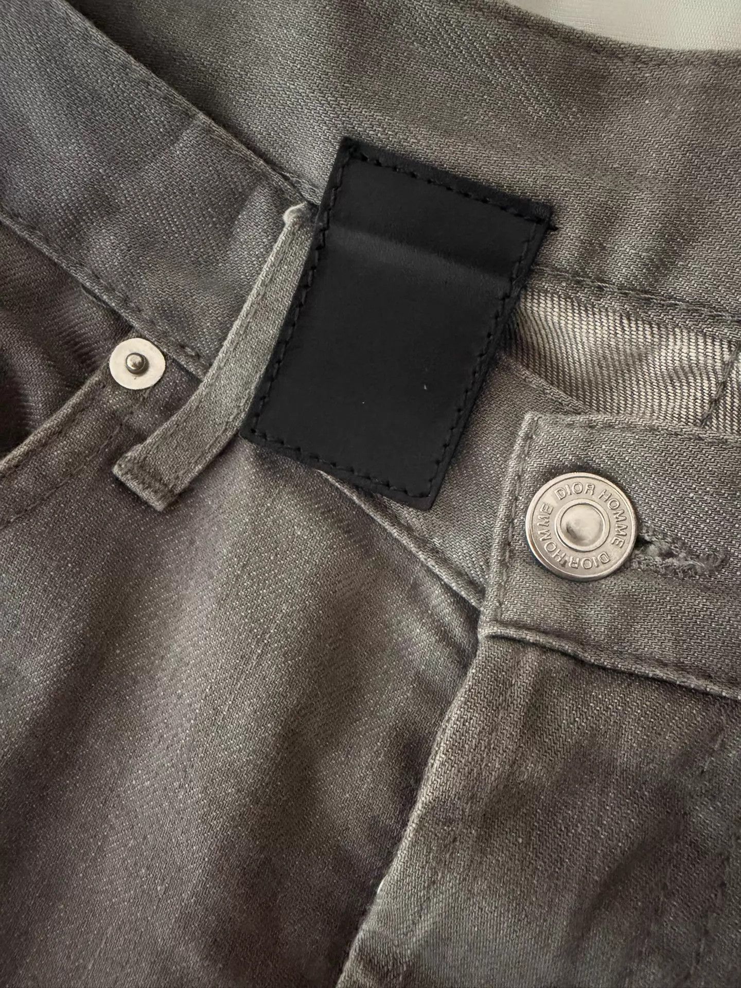 Dior Gray Denim Straight-Leg Pants Size US 32 / EU 48 - 3 Thumbnail