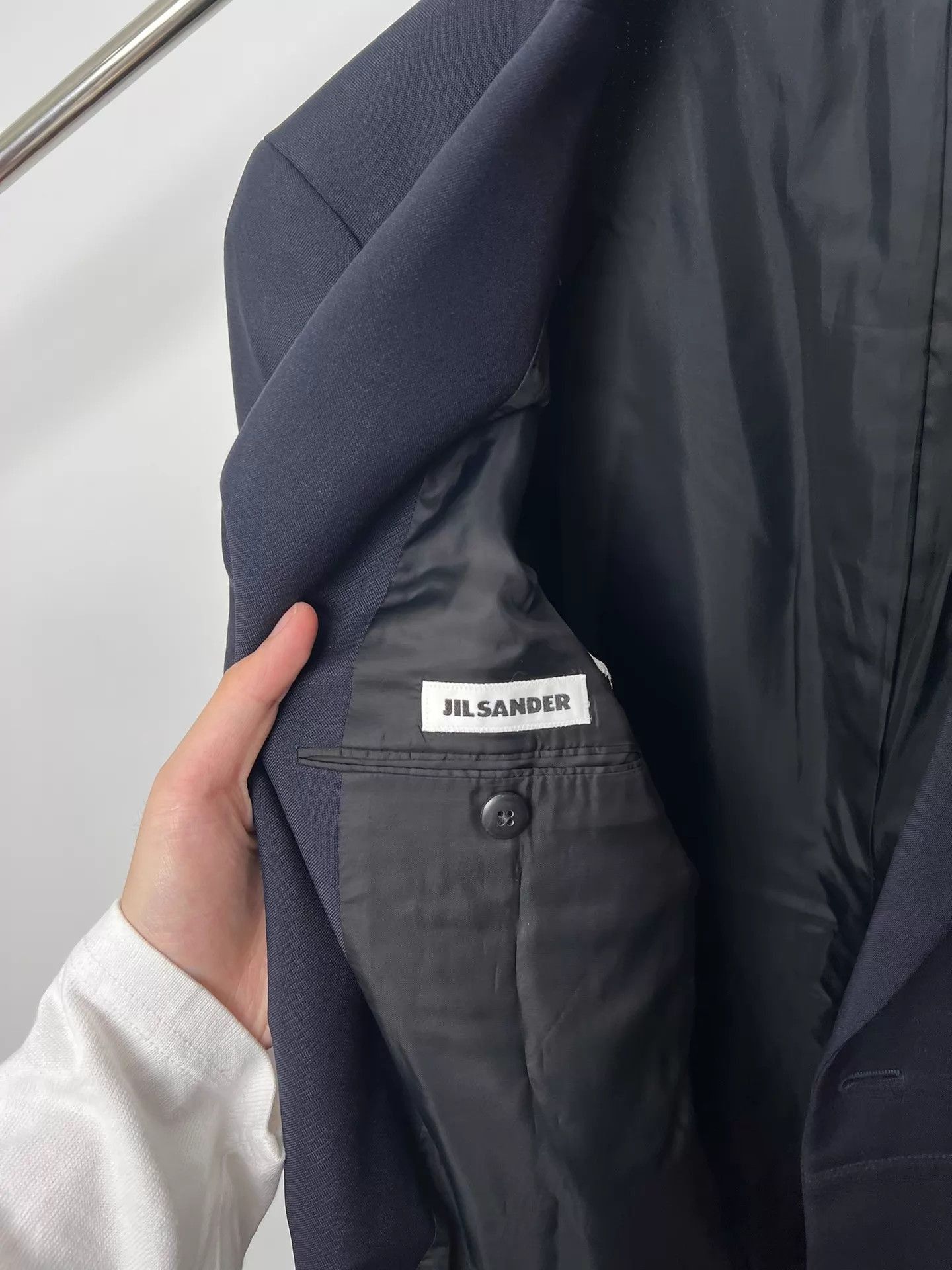 Jil Sander Black Single-Breasted Blazer with Pockets Size US M / EU 48-50 / 2 - 8 Thumbnail