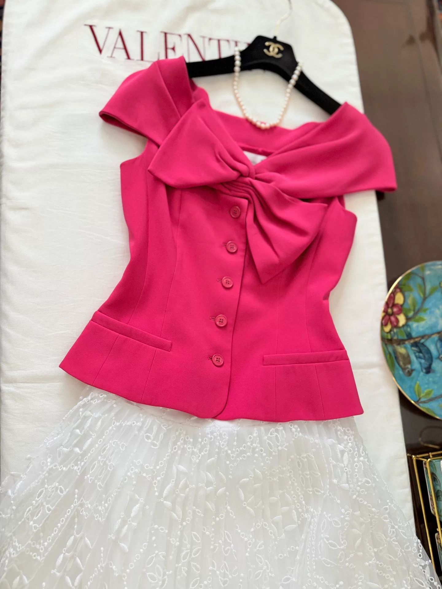 Dior Dior Hepburn Silk Short-Sleeve Bow Top Size M / US 6-8 / IT 42-44 - 6 Thumbnail