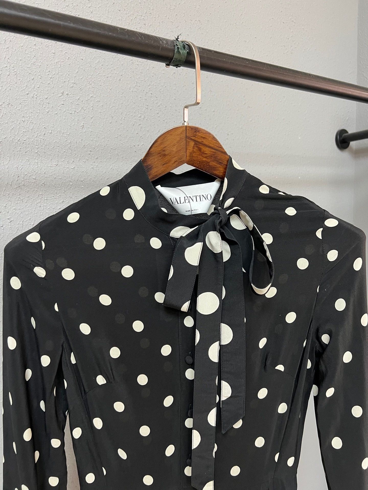 Valentino Valentino Black Polka Dot Dress Size S / US 4 / IT 40 - 3 Thumbnail