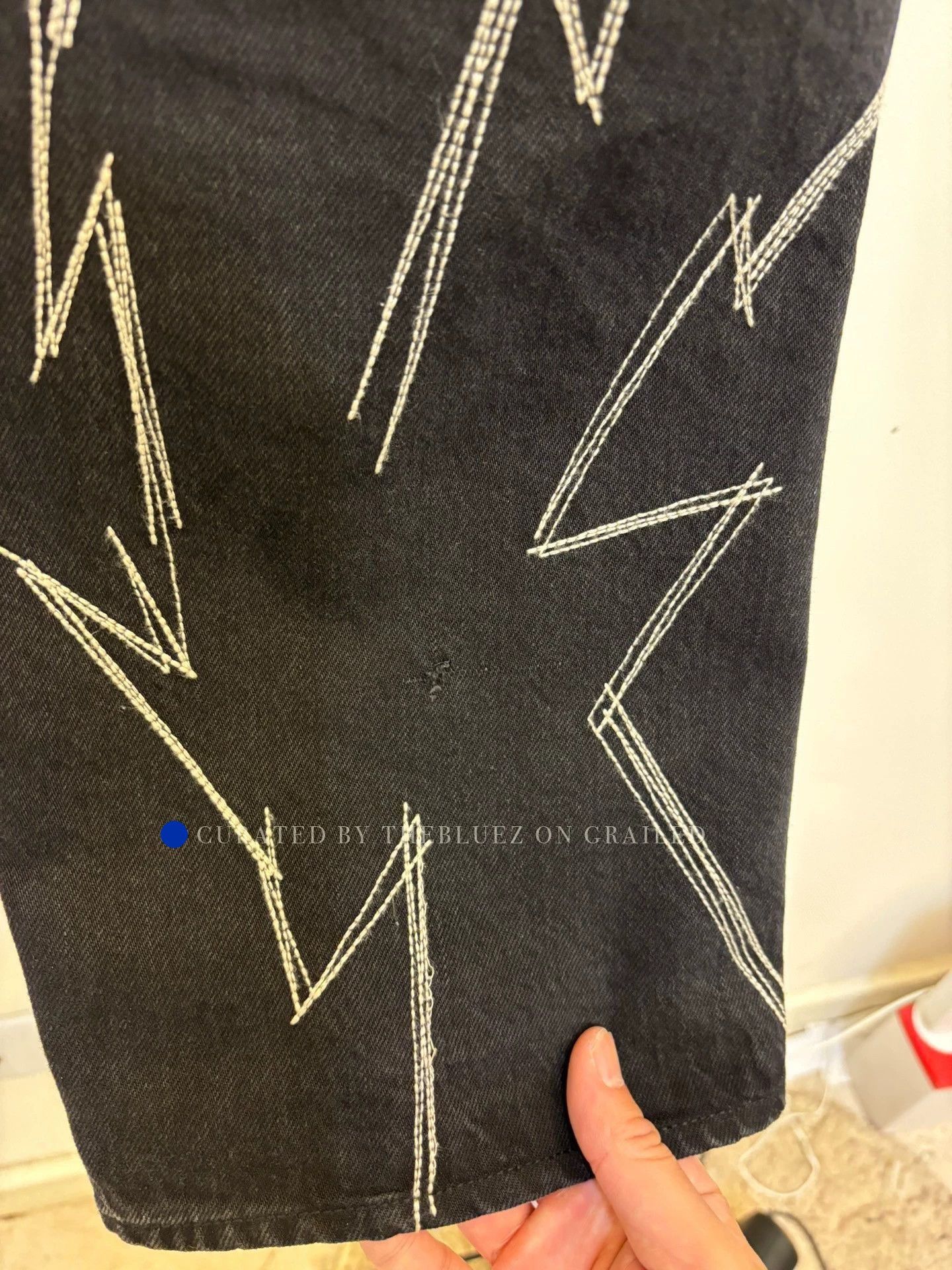 Our Legacy Black Lightning Bolt Print Denim Pants Size US 32 / EU 48 - 9 Thumbnail