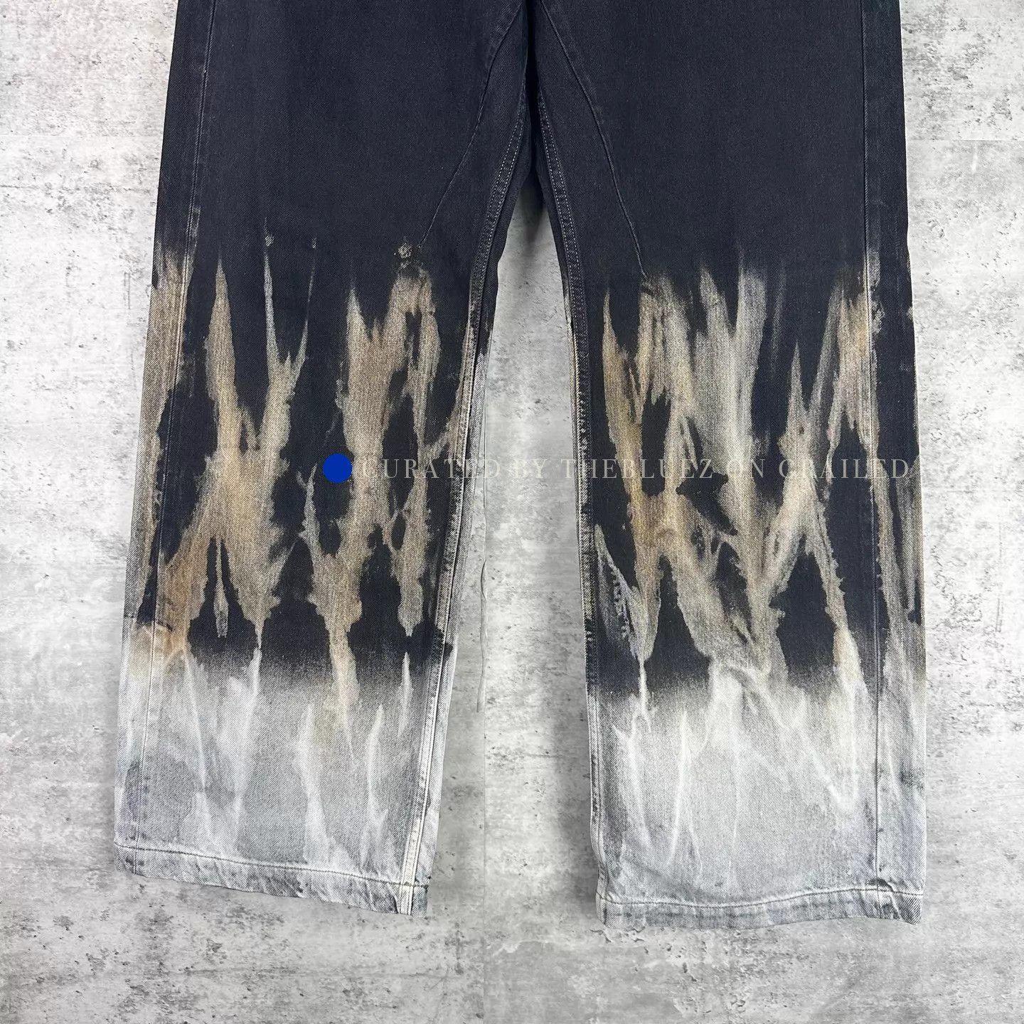 Rick Owens Multi Gradient Wide-Leg Denim Pants Size US 32 / EU 48 - 3 Thumbnail
