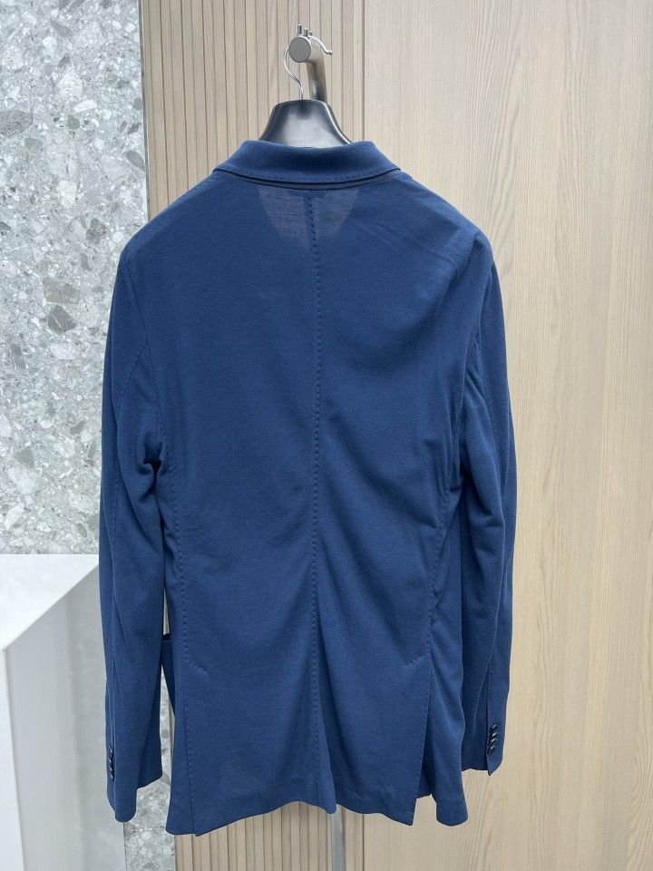 Loro Piana Blue Lightweight Button-Front Blazer Jacket Size US M / EU 48-50 / 2 - 2 Thumbnail