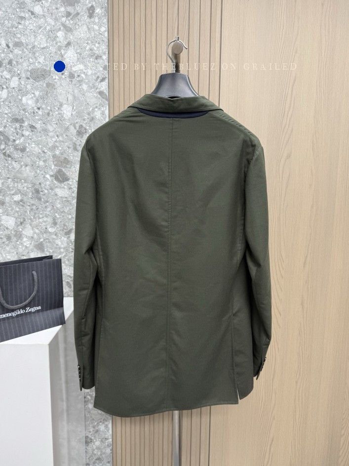 Loro Piana Green Lightweight Blazer with Single Button Size US M / EU 48-50 / 2 - 2 Thumbnail
