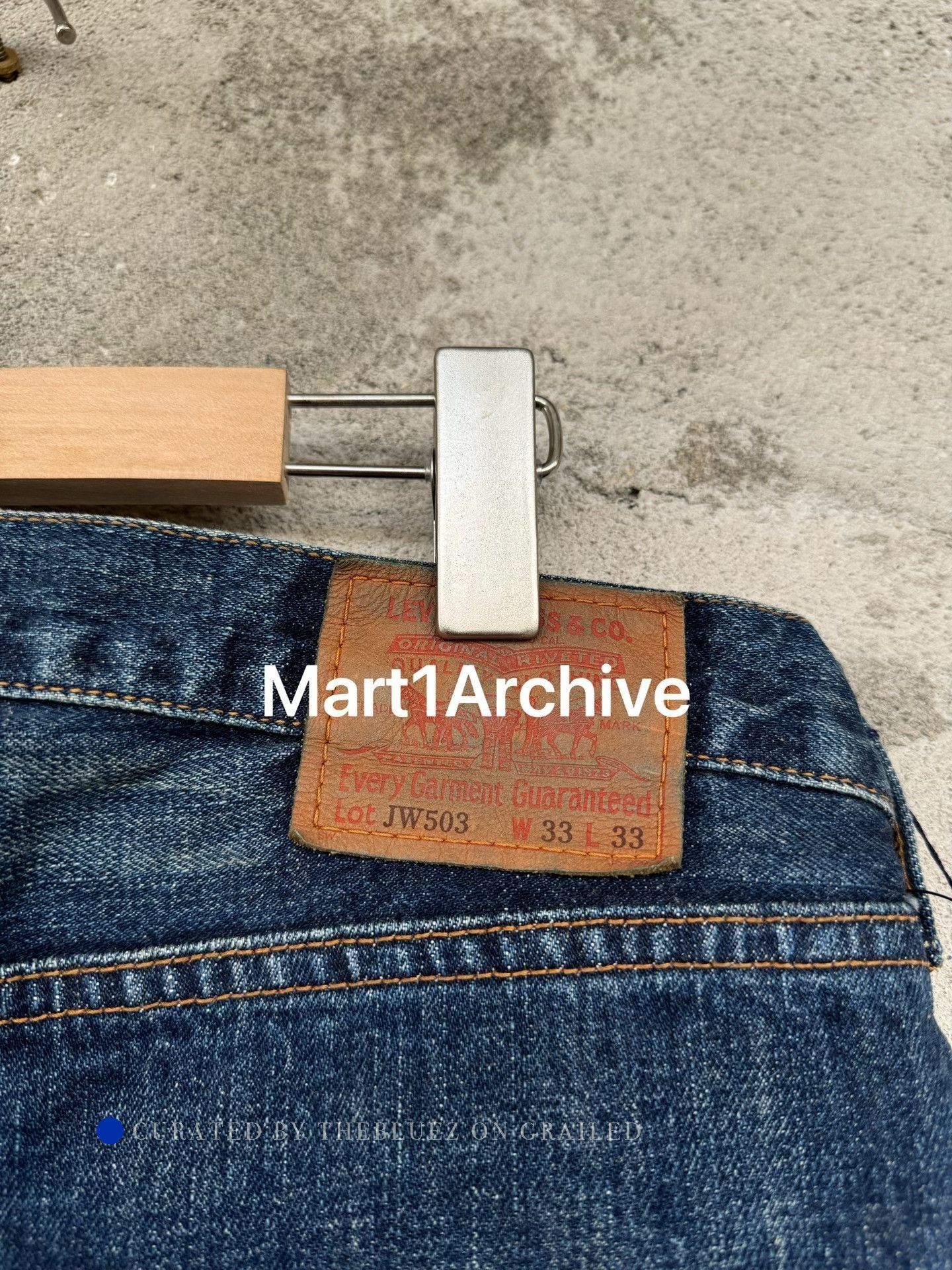 Junya Watanabe Blue Denim Jeans with White Text Print Size US 32 / EU 48 - 7 Thumbnail