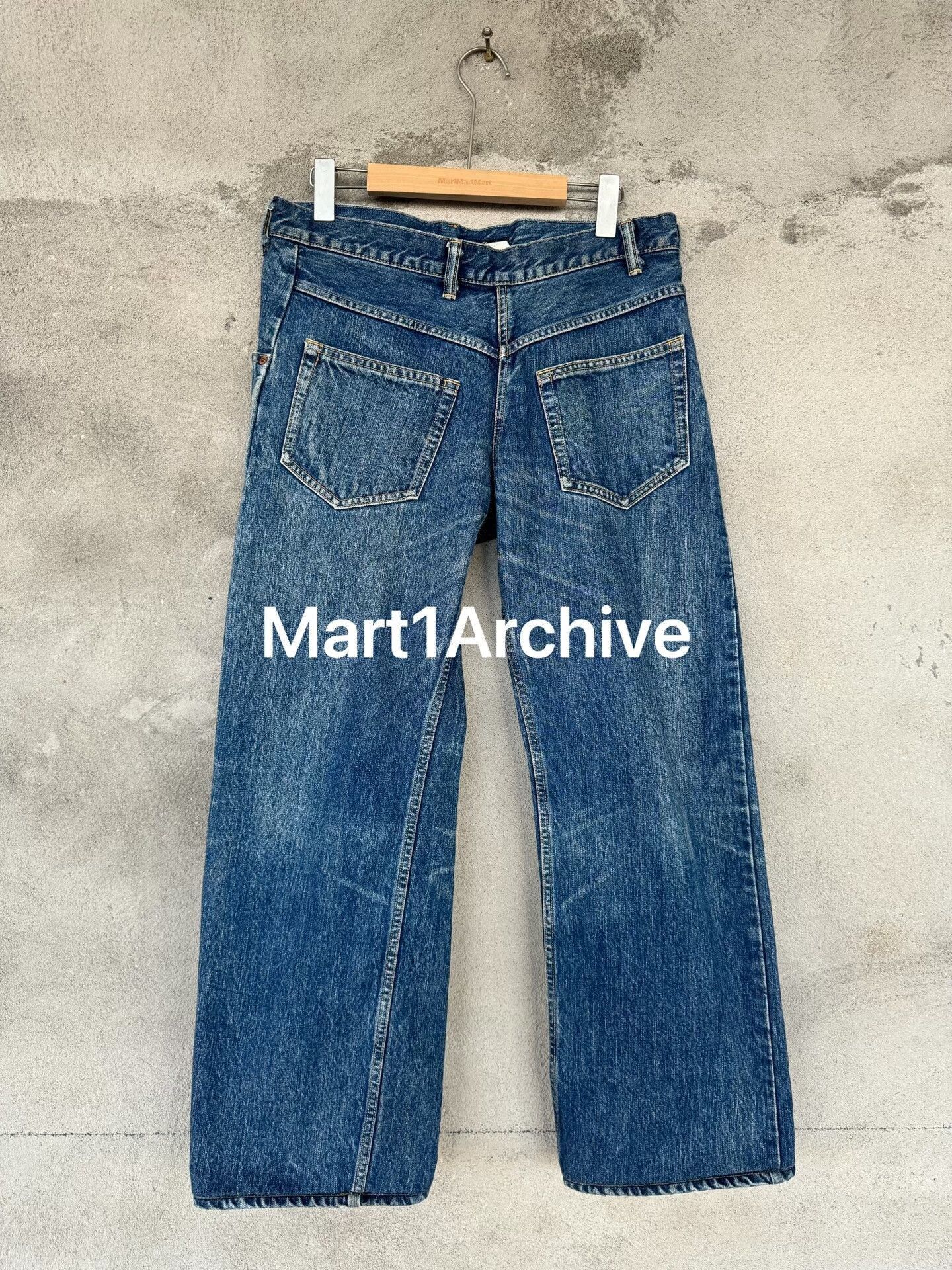 Yohji Yamamoto Blue Denim Straight-Leg Jeans Size US 32 / EU 48 - 2 Thumbnail