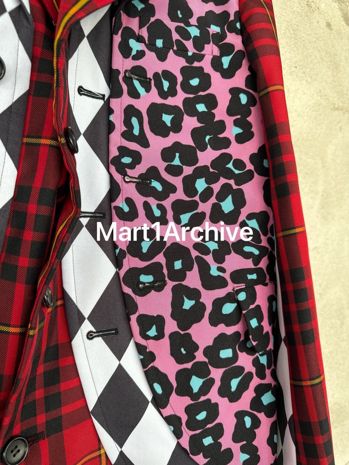 Comme des Garcons Homme Plus Multi-Color Patterned Light Jacket Size US M / EU 48-50 / 2 - 4 Thumbnail