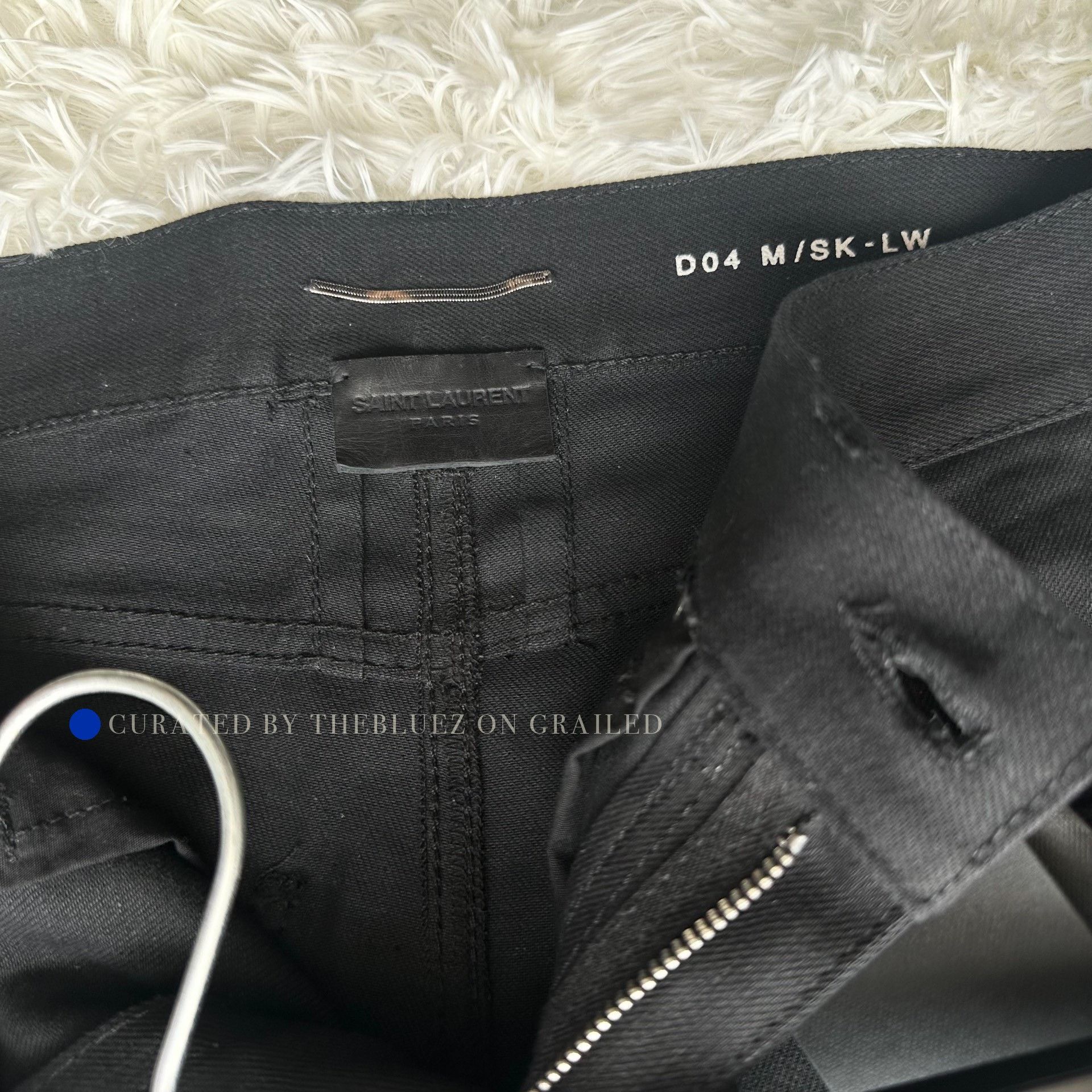 Saint Laurent Paris Black Moto Style Denim Jeans with Zippers Size US 32 / EU 48 - 4 Thumbnail