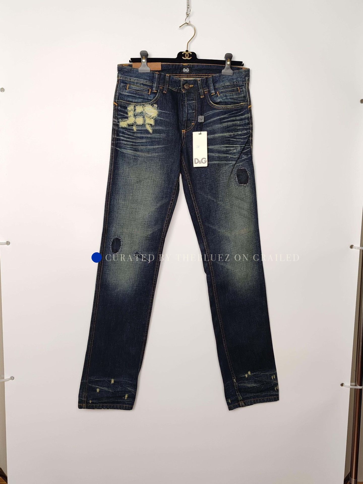 Dolce & Gabbana Blue Distressed Denim Jeans with Rips and Fading Size US 32 / EU 48 - 2 Thumbnail
