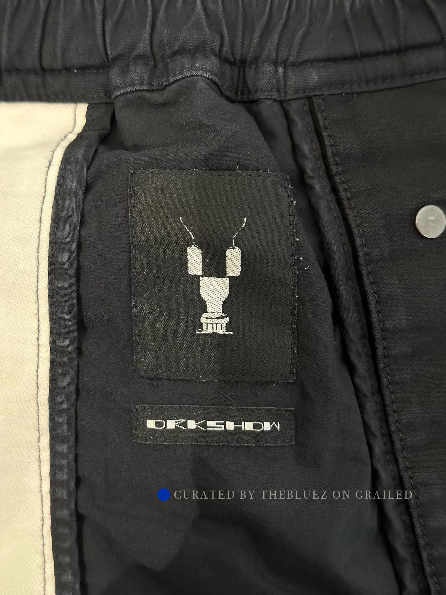 Rick Owens Black Cargo Pants with Elastic Waistband Size US 32 / EU 48 - 2 Thumbnail