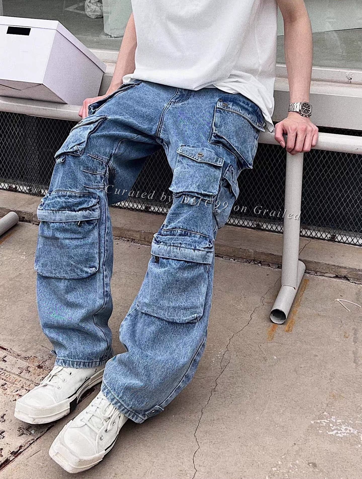 Vintage Epide Multi-Pocket Washed Distressed Jeans Size US 26 / EU 42 - 5 Thumbnail