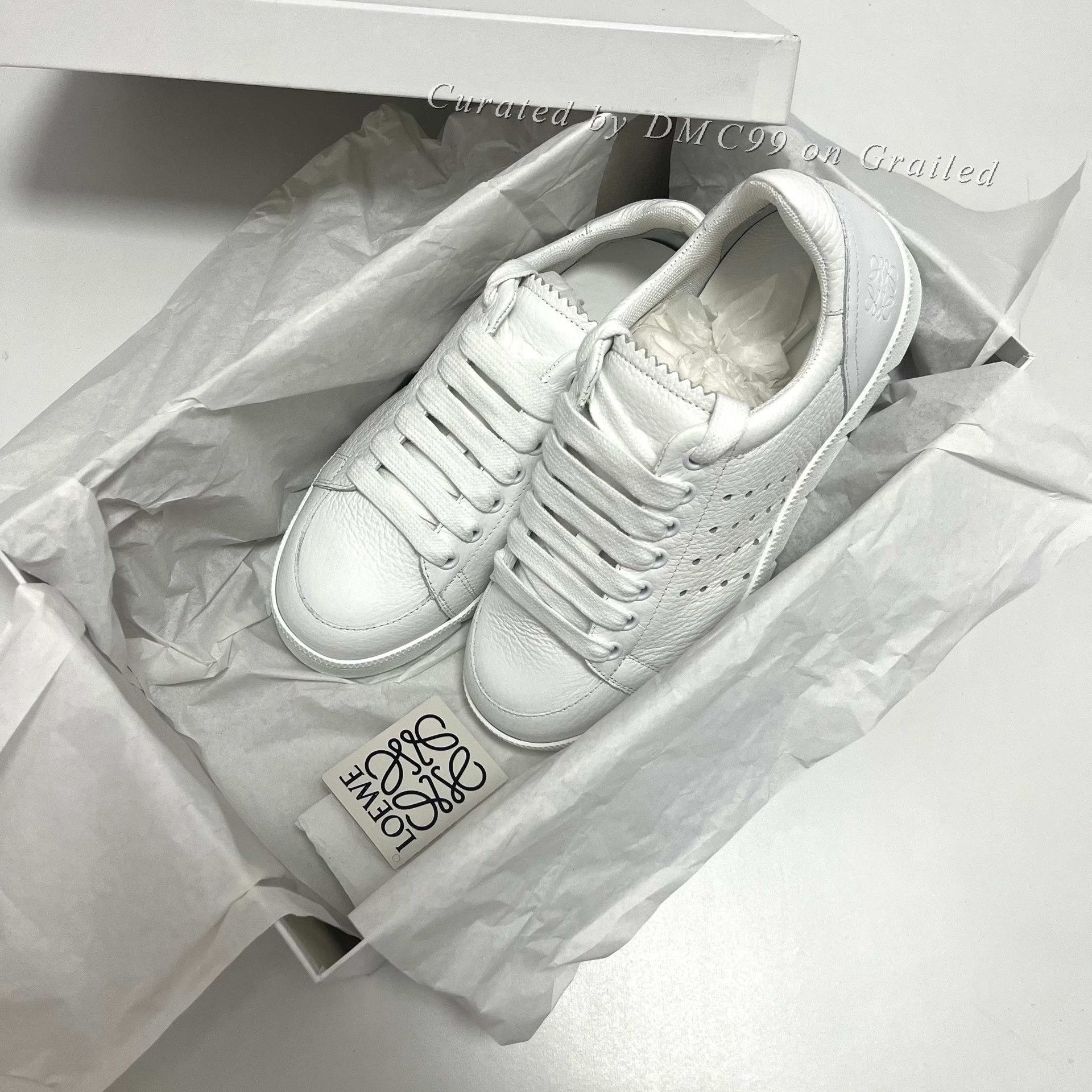 Loewe Loewe Embossed Logo White Sneakers Size US 5 / IT 35 - 2 Thumbnail