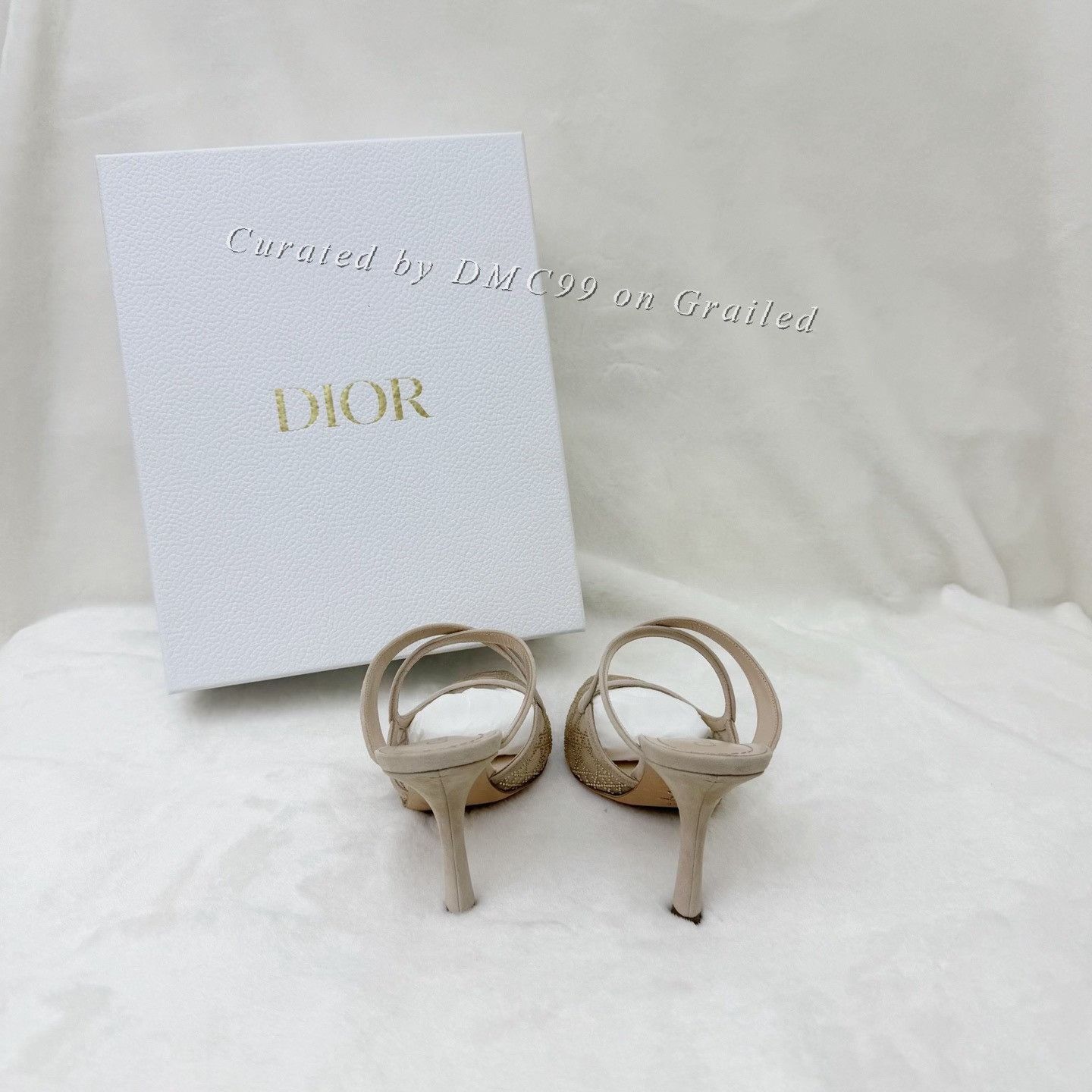 Dior Dior Capture Goatskin Rhinestone Cannage Mules Size US 6.5 / IT 36.5 - 3 Thumbnail