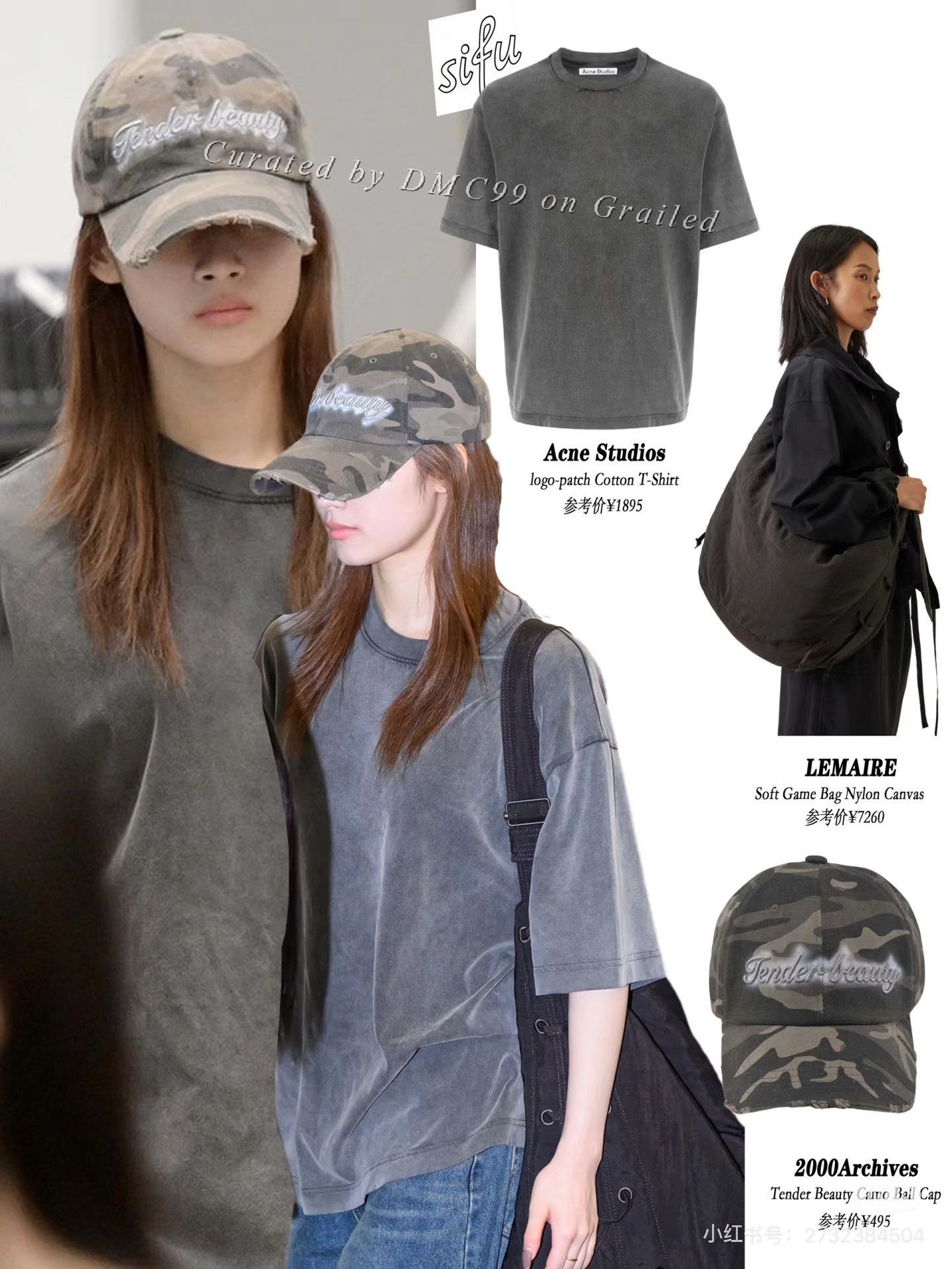 Acne Studios Acne Studios New Cement Gray Logo T-Shirt Size US S / EU 44-46 / 1 - 3 Thumbnail