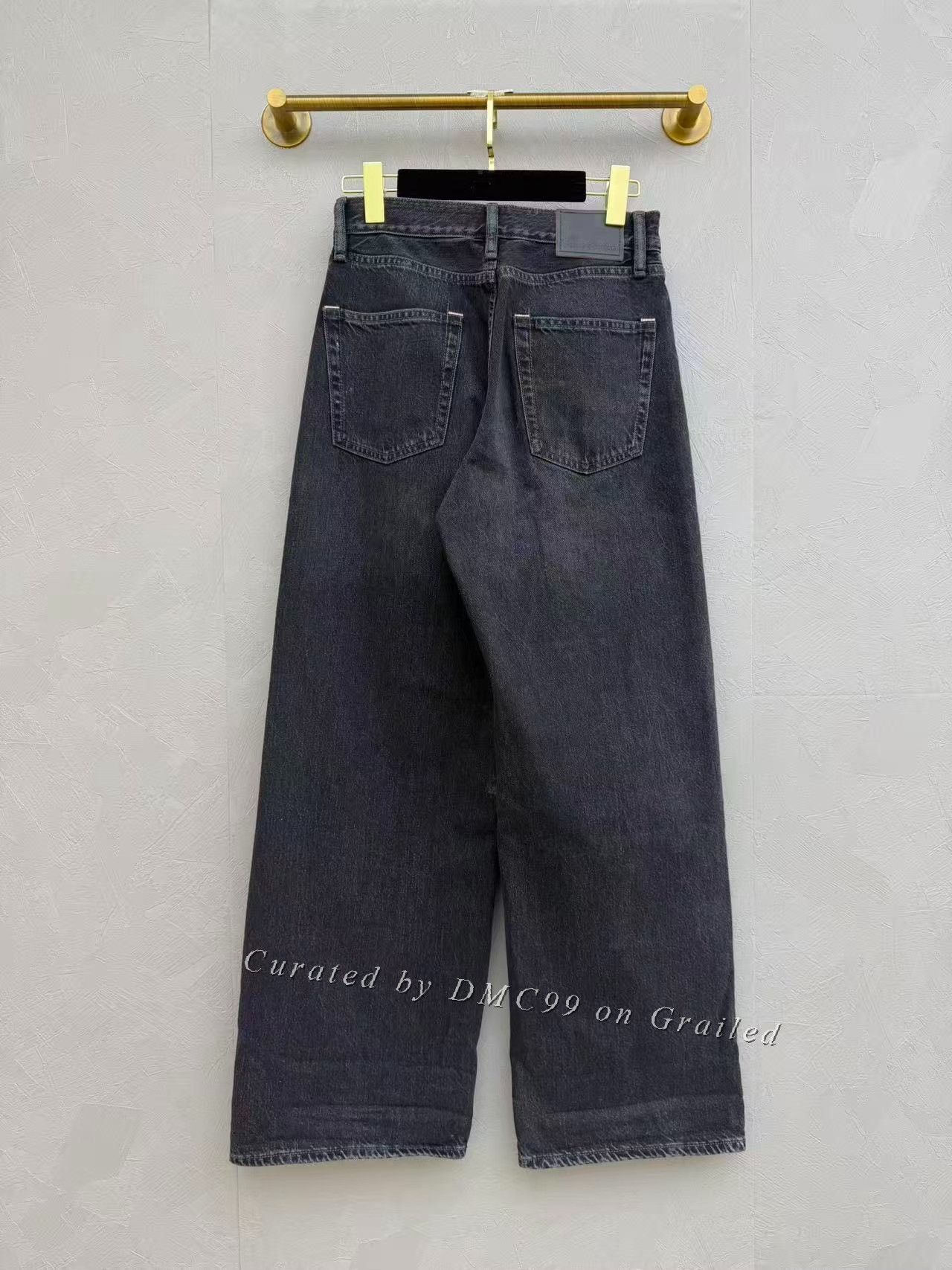 Acne Studios Acne Studios 1981F Black Straight Wide-Leg Jeans Size US 32 / EU 48 - 2 Thumbnail