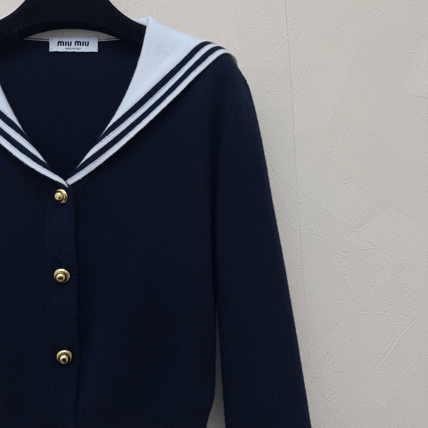 Miu Miu Miumiu Navy Blue Cashmere Cardigan Size S / US 4 / IT 40 - 2 Thumbnail