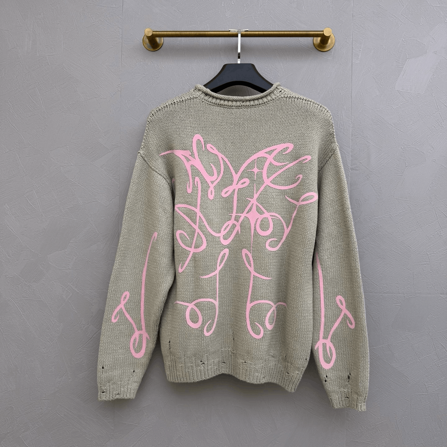 Acne Studios Acne Studios Pink Flocked Shimmer Knit Sweater Size XS / US 0-2 / IT 36-38 - 3 Thumbnail