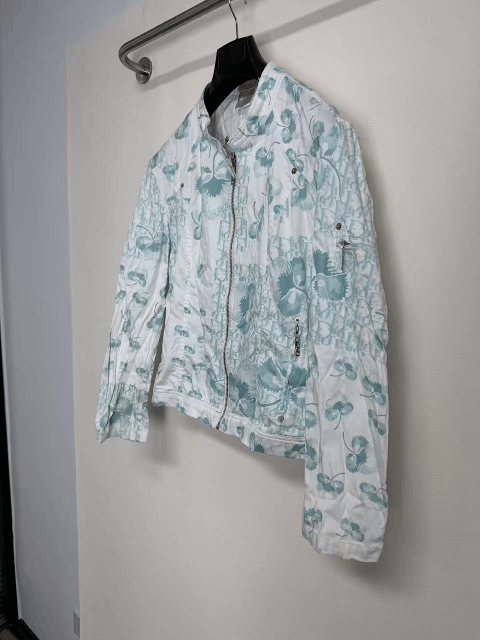 Vintage Vintage Dior Blue Monogram Jacket Size S / US 4 / IT 40 - 2 Thumbnail