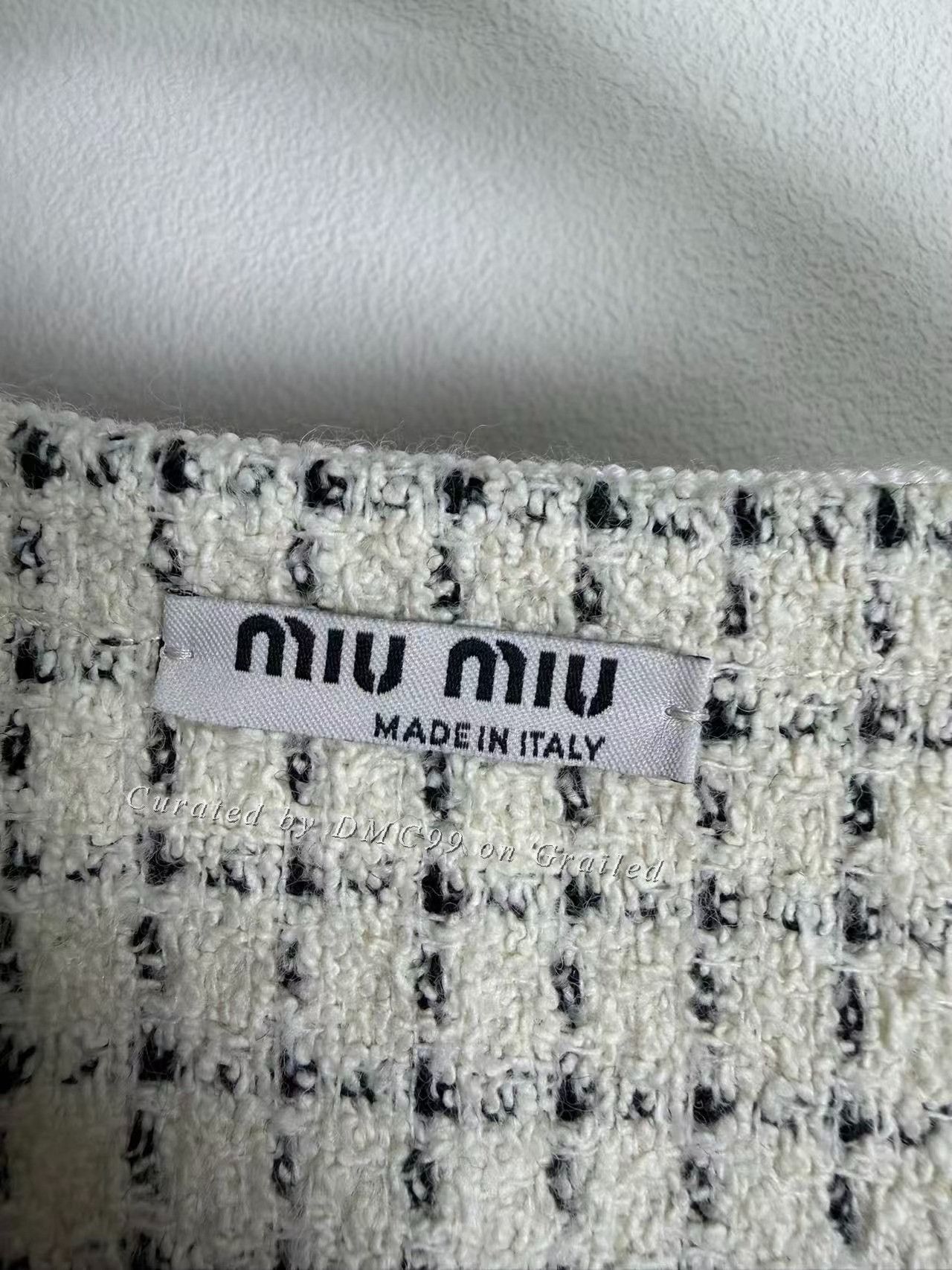 Miu Miu Miu Miu V-neck Houndstooth Tweed Jacket Size M / US 6-8 / IT 42-44 - 2 Thumbnail