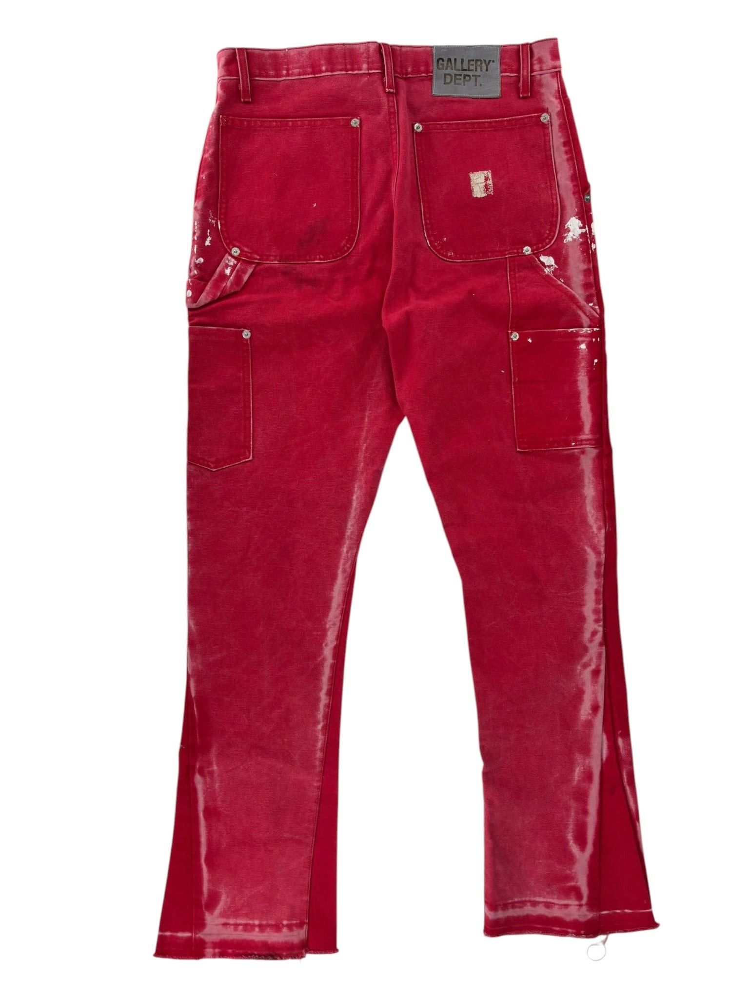 Gallery Dept. La Carpenter Flared Jeans Bright Red Size US 33 - 6 Thumbnail