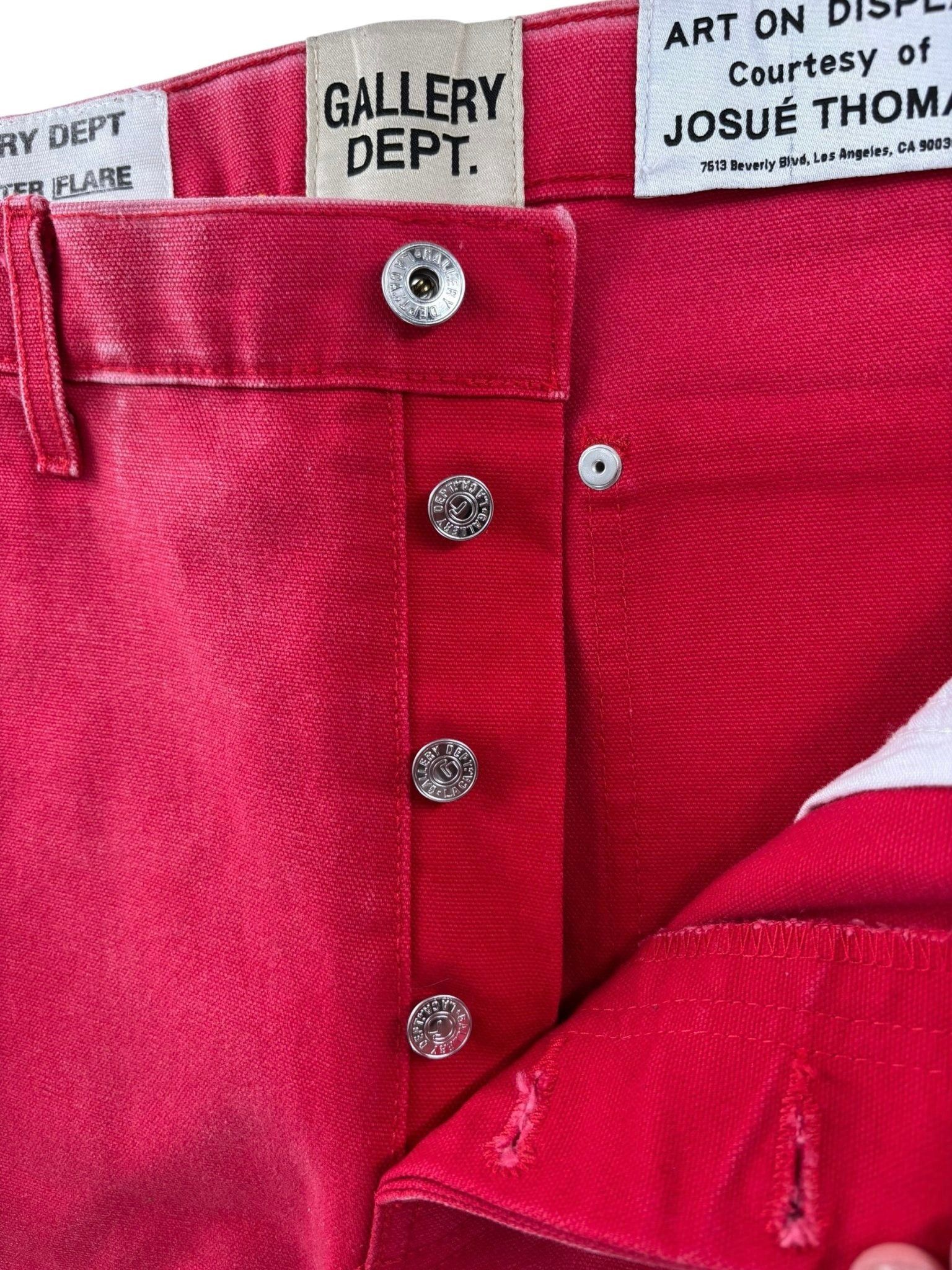 Gallery Dept. La Carpenter Flared Jeans Bright Red Size US 33 - 4 Thumbnail