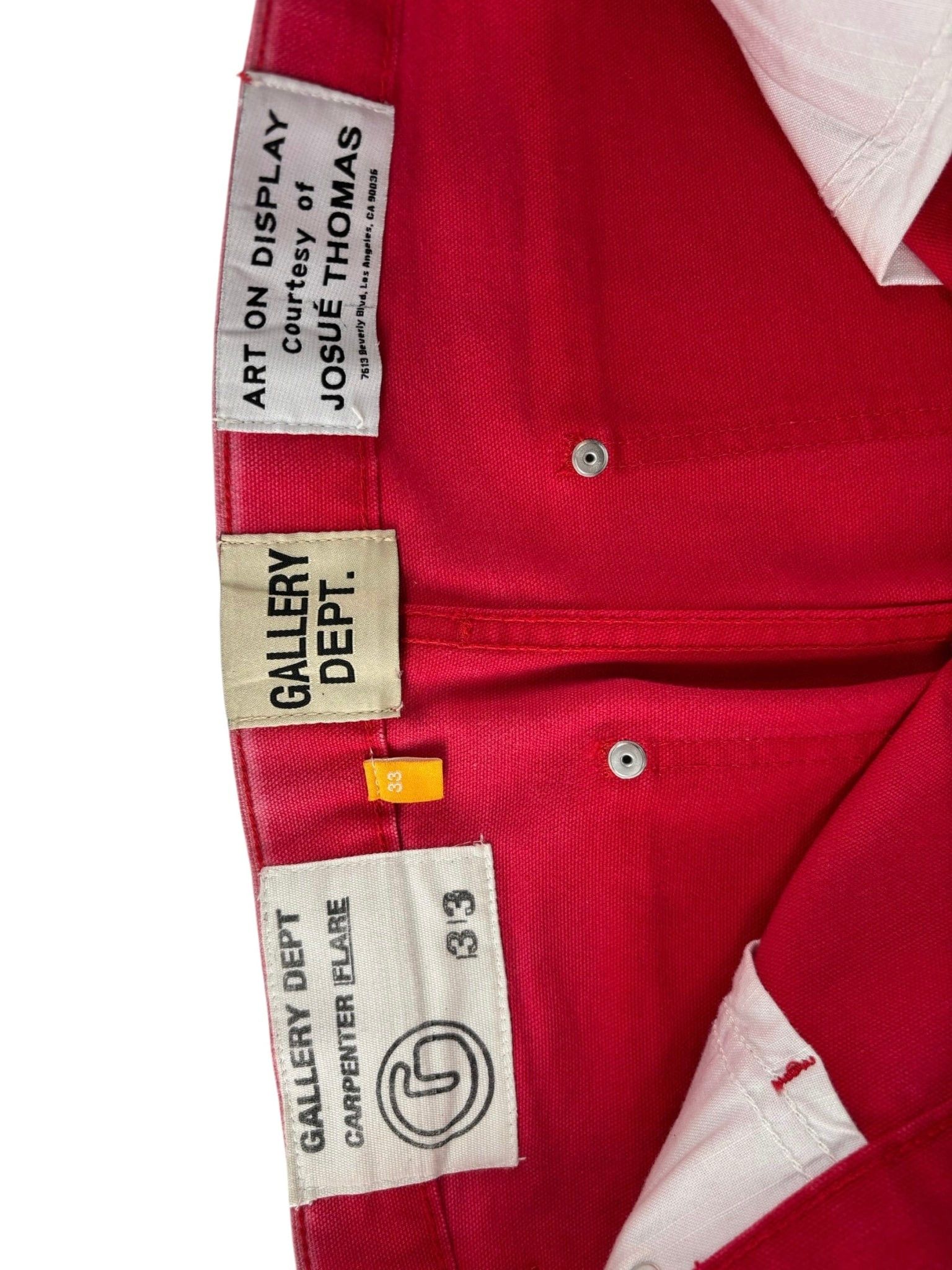 Gallery Dept. La Carpenter Flared Jeans Bright Red Size US 33 - 3 Thumbnail