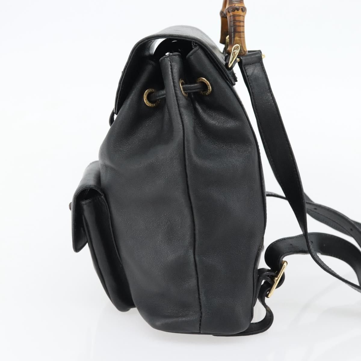 Gucci Gucci Vintage Bamboo Backpack Leather Size ONE SIZE - 4 Thumbnail
