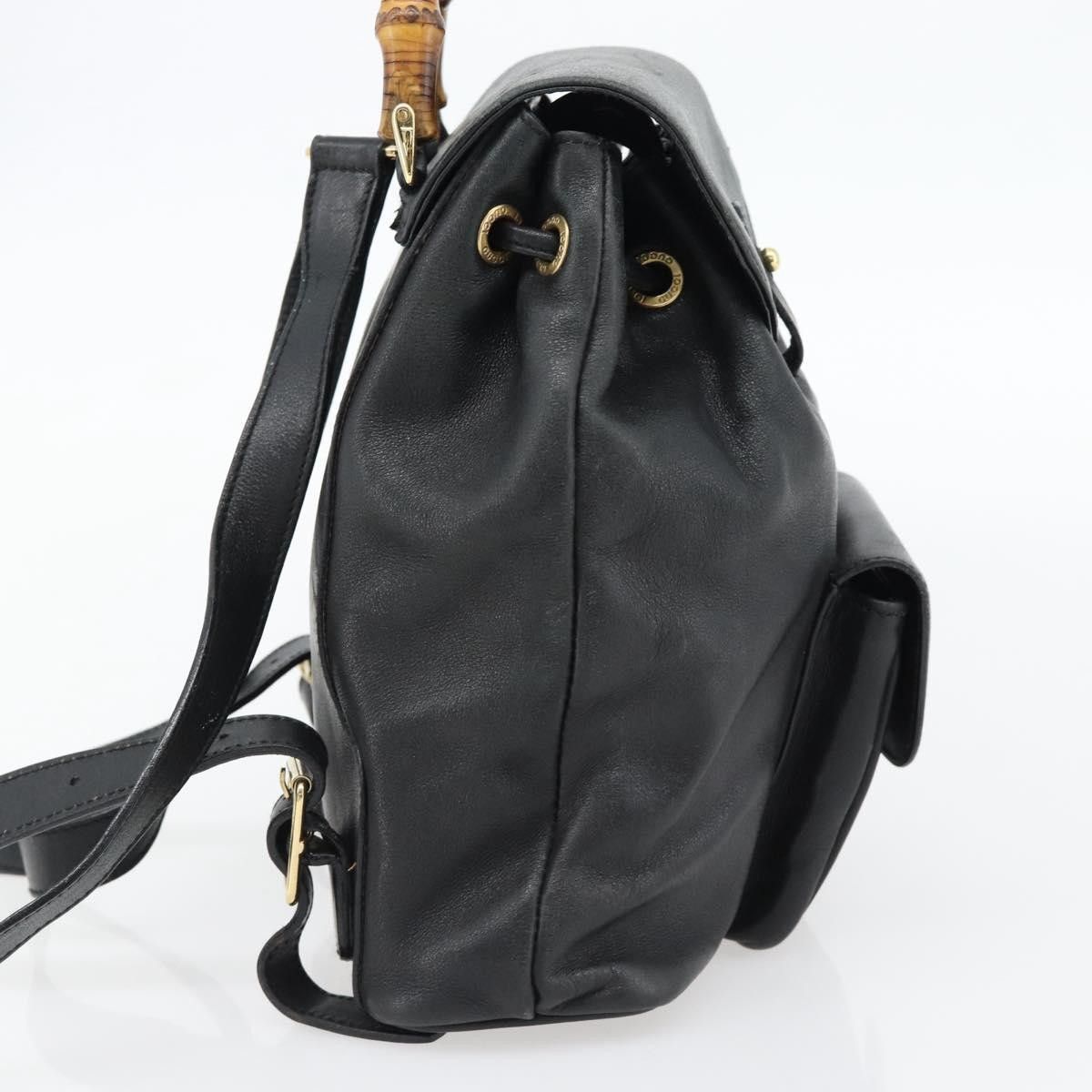 Gucci Gucci Vintage Bamboo Backpack Leather Size ONE SIZE - 3 Thumbnail