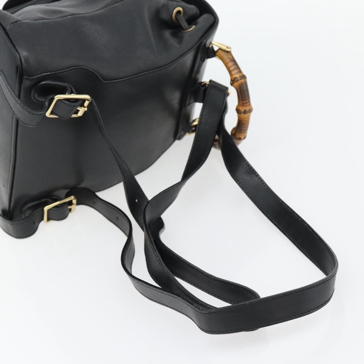 Gucci Gucci Vintage Bamboo Backpack Leather Size ONE SIZE - 16 Thumbnail