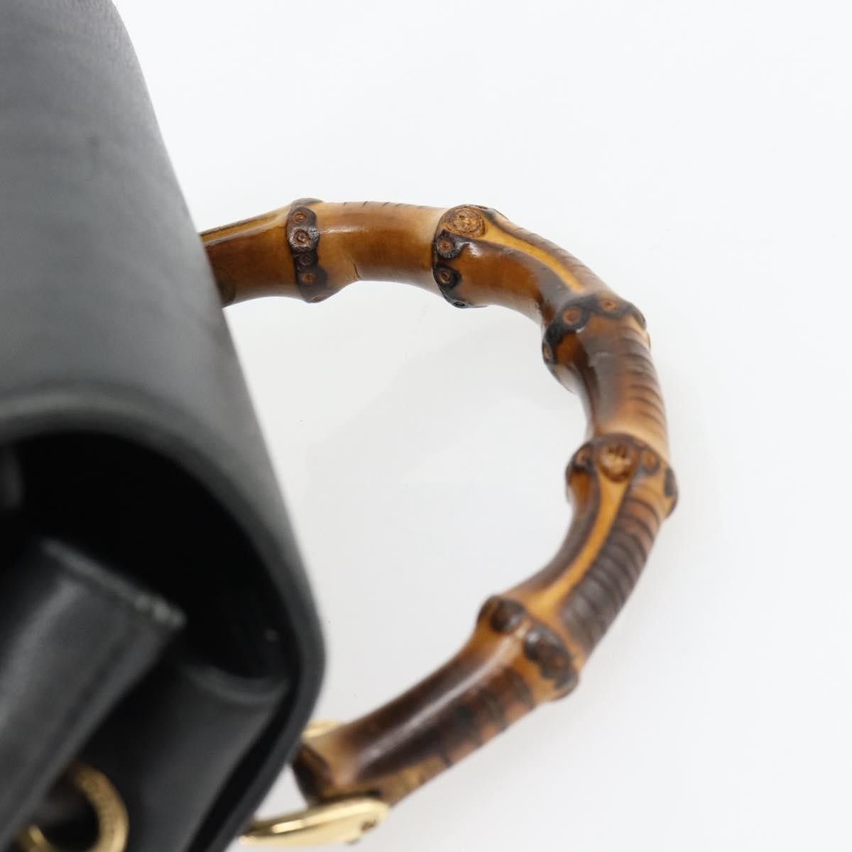 Gucci Gucci Vintage Bamboo Backpack Leather Size ONE SIZE - 8 Thumbnail