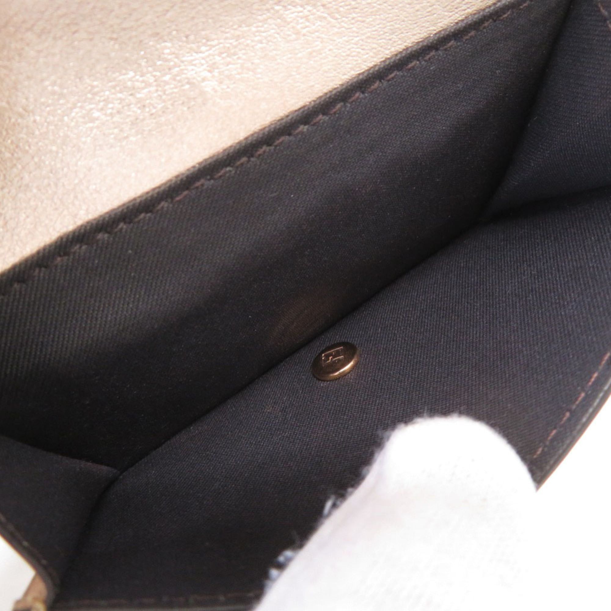 Fendi Excellent condition Fendi Baguette 8M0423 leather champagne pink business card holder/card case/wallet/coin case 0869FENDI Size ONE SIZE - 4 Thumbnail