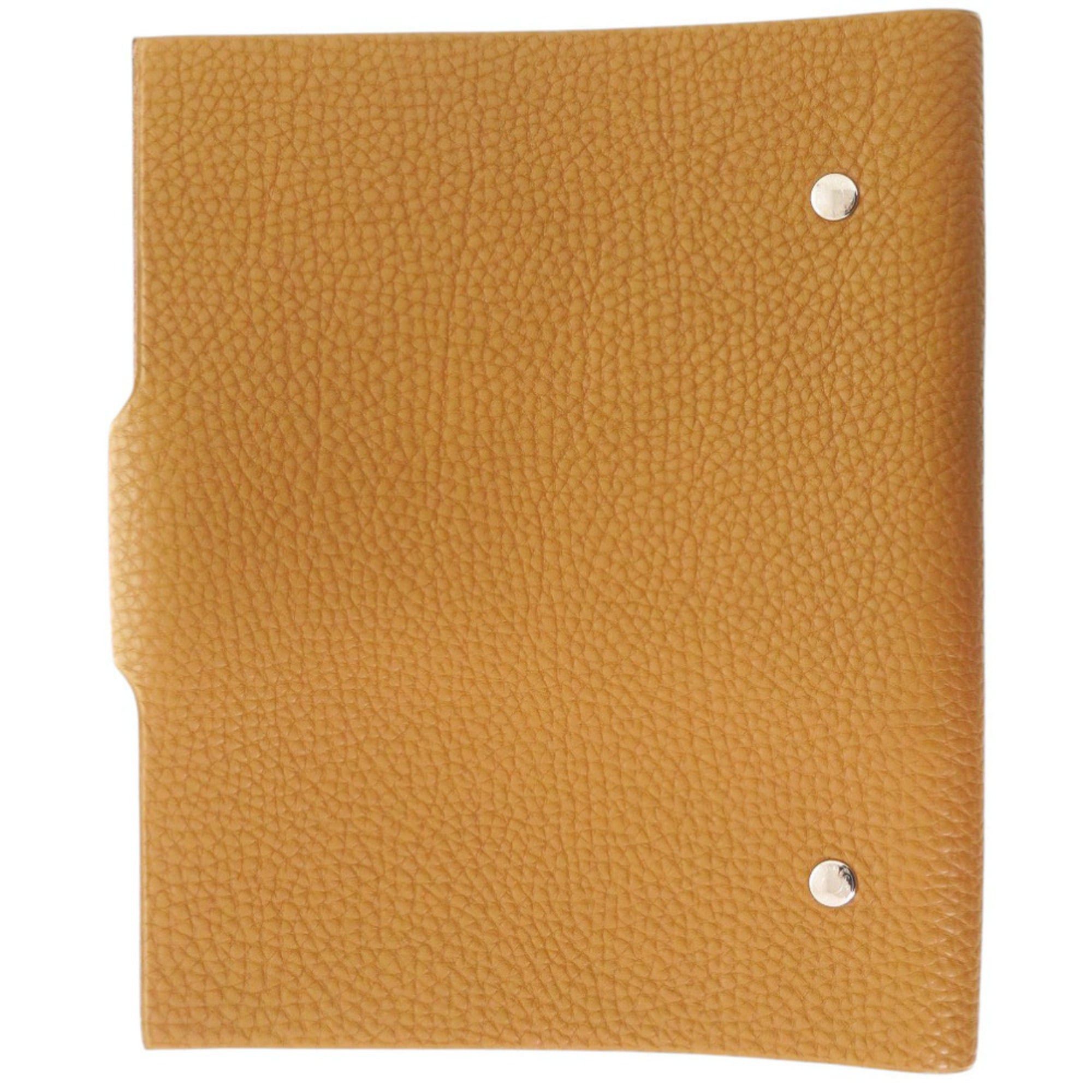 Hermes Excellent condition Hermes Ulysses MM Togo leather notebook cover in brown with silver hardware. 0381HERMES Size ONE SIZE - 2 Thumbnail