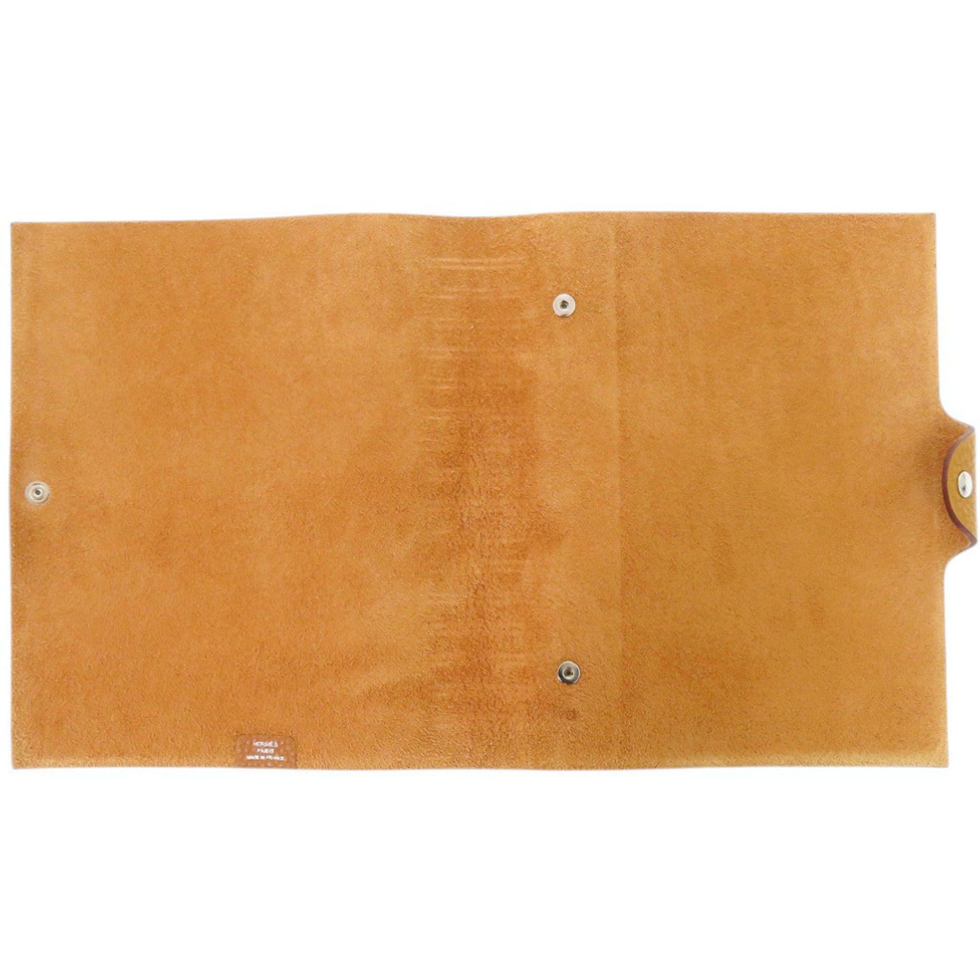 Hermes Excellent condition Hermes Ulysses MM Togo leather notebook cover in brown with silver hardware. 0381HERMES Size ONE SIZE - 4 Thumbnail