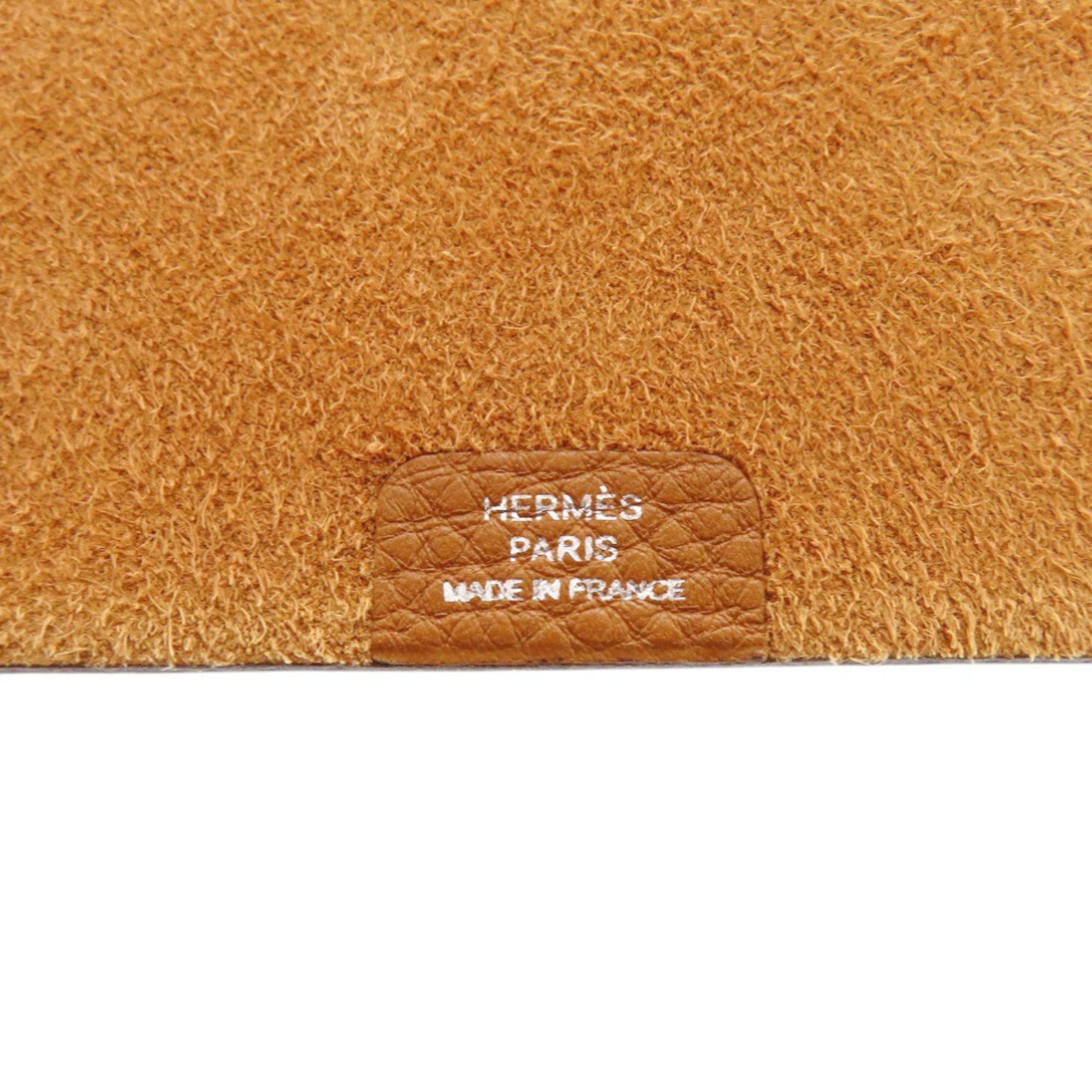 Hermes Excellent condition Hermes Ulysses MM Togo leather notebook cover in brown with silver hardware. 0381HERMES Size ONE SIZE - 6 Thumbnail