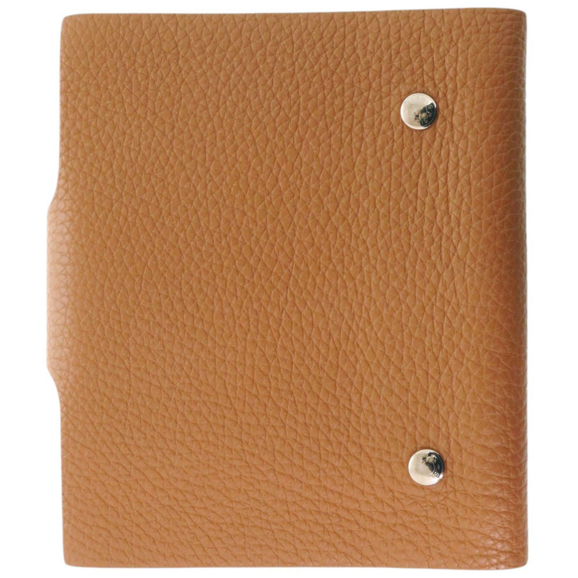 Hermes Excellent condition Hermes Ulysses PM Togo leather notebook cover in gold with silver hardware, □O stamp (2011 production). Brown. 0912HERMES Size ONE SIZE - 2 Thumbnail