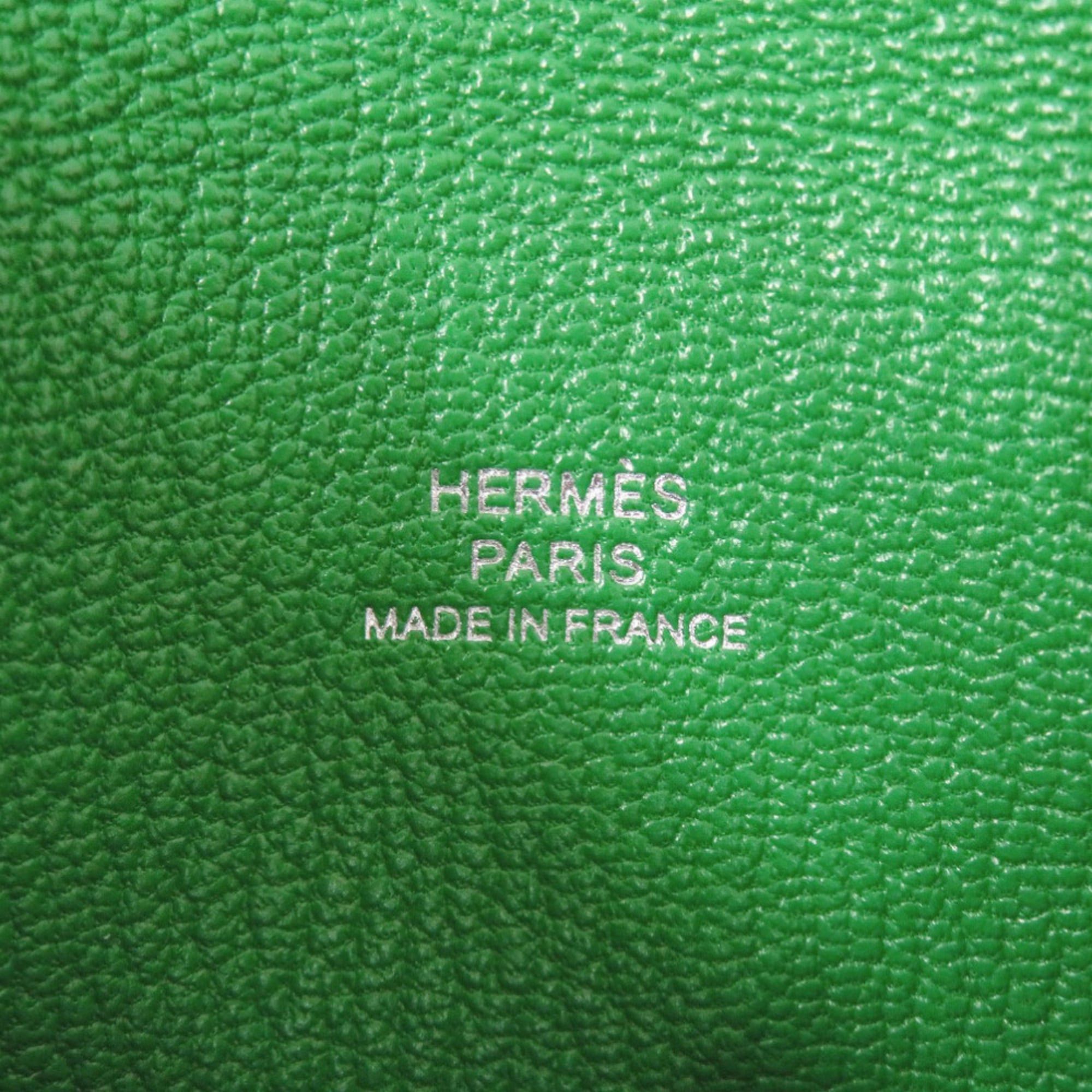 Hermes Unused Hermes Envelope MM Chevre Mysore Bamboo K stamp (2025 production) Business card holder/card case wallet Green 0849HERMES Size ONE SIZE - 7 Thumbnail