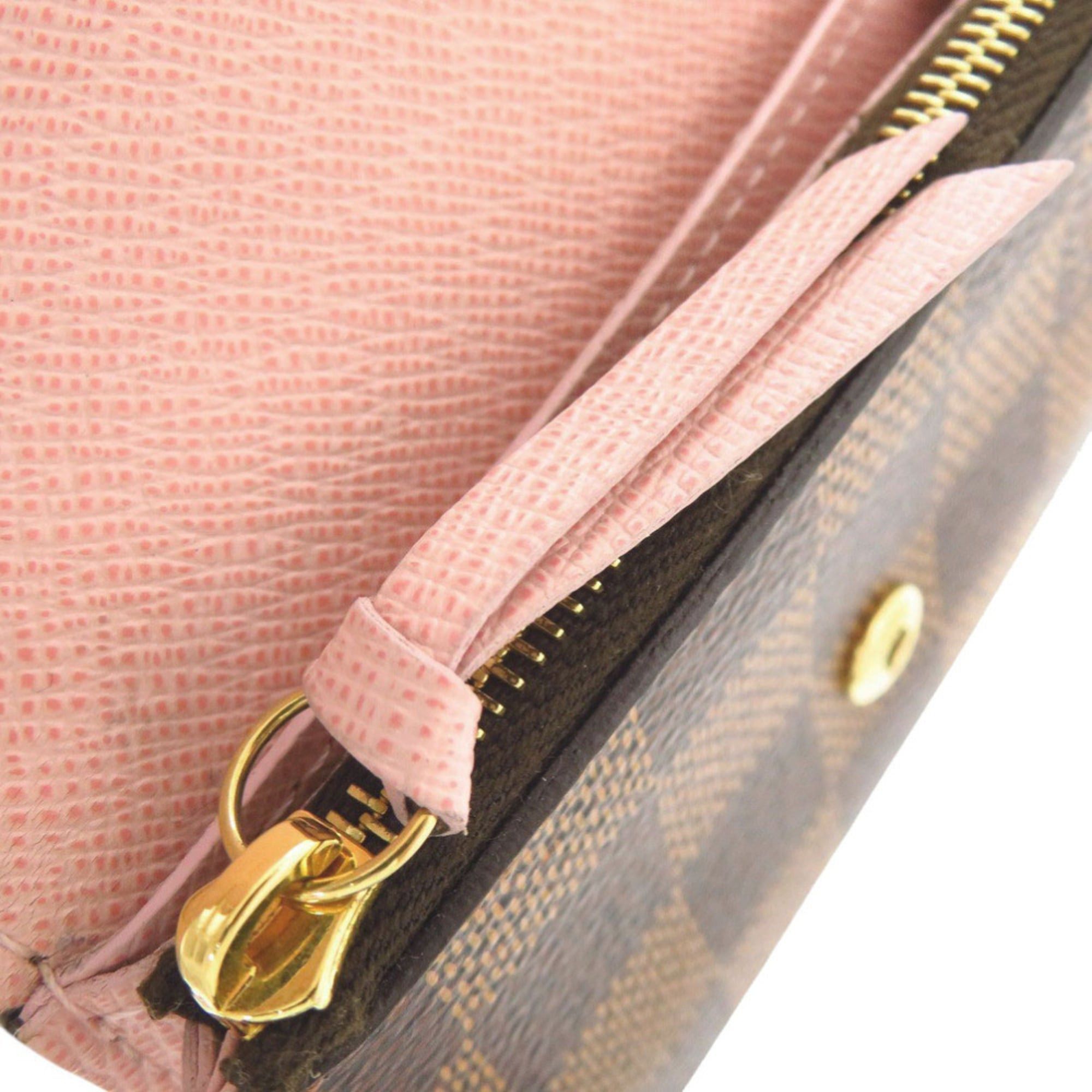 Louis Vuitton Louis Vuitton Portemonnaie Rosalie Damier N64423 Rose Ballerine Wallet/Coin Case LV 0844 LOUIS VUITTON Size ONE SIZE - 8 Thumbnail