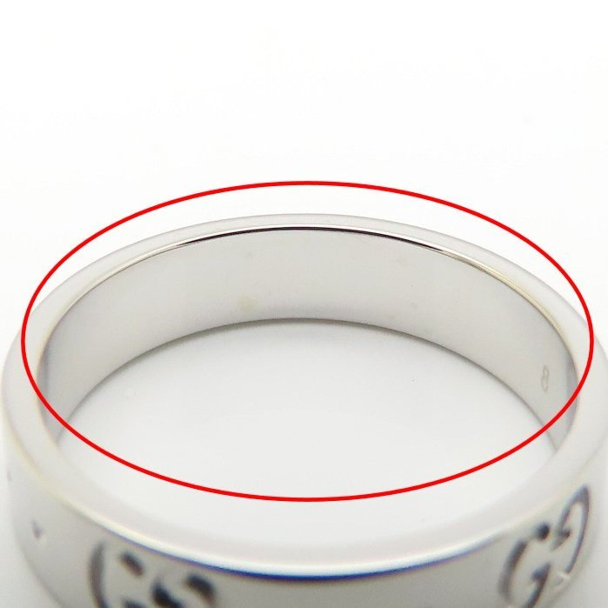 Gucci GUCCI Icon Ring, Size #8, 18K White Gold, Women's, Item Number 295548 Size ONE SIZE - 8 Thumbnail