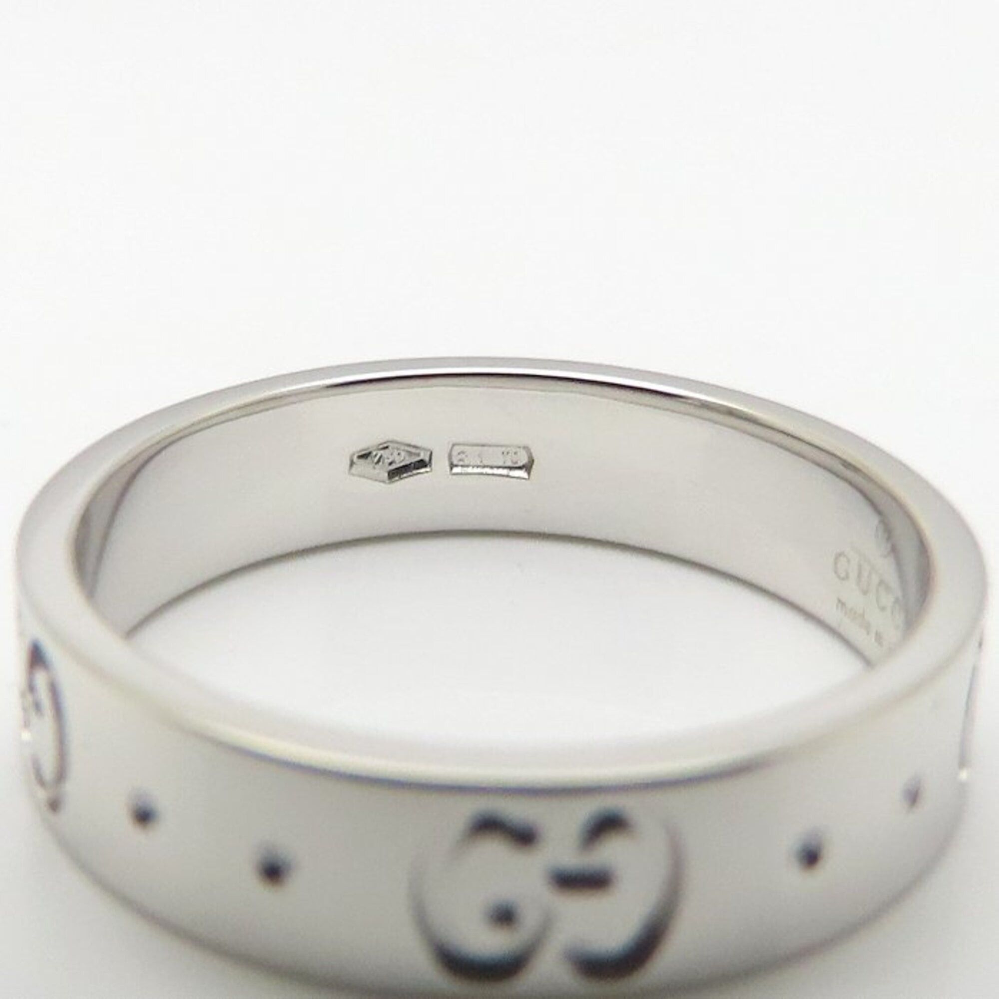 Gucci GUCCI Icon Ring, Size #8, 18K White Gold, Women's, Item Number 295548 Size ONE SIZE - 6 Thumbnail