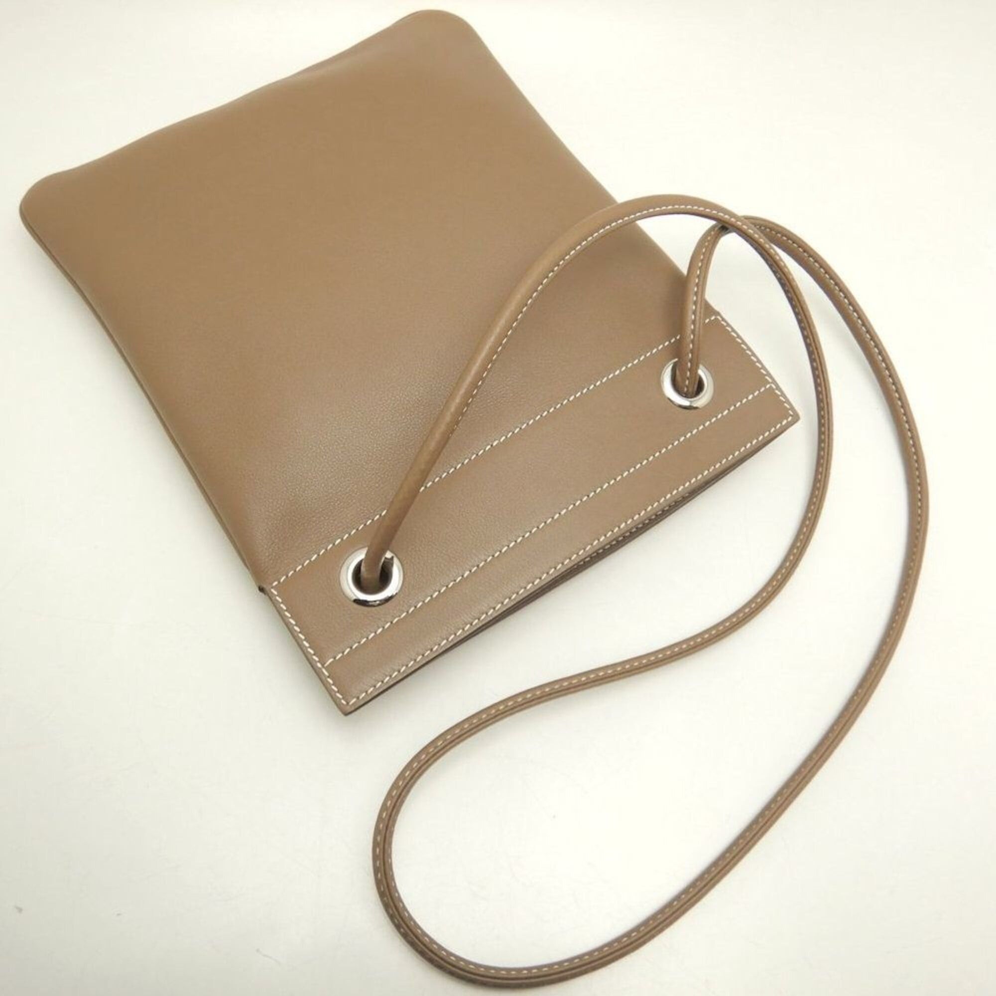 Hermes HERMES Aline Mini Shoulder Bag, Veau Swift Leather, Etoupe, Women's, 253847 Size ONE SIZE - 4 Thumbnail