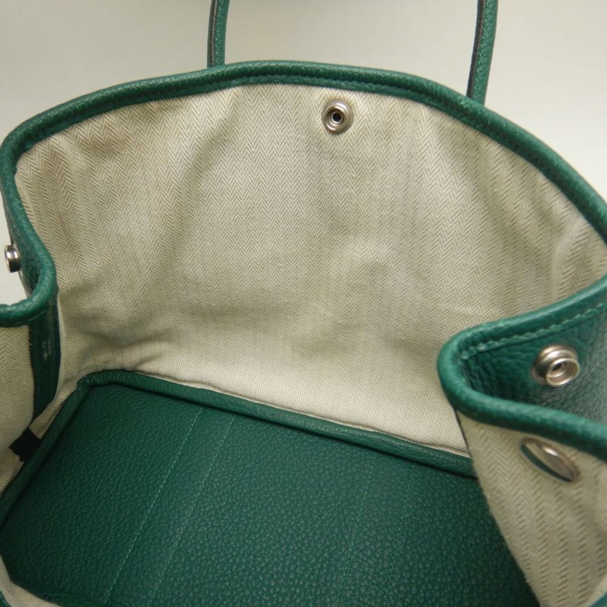 Hermes HERMES Garden Party Handbag, Negonda Green, Women's, 253854 Size ONE SIZE - 22 Thumbnail