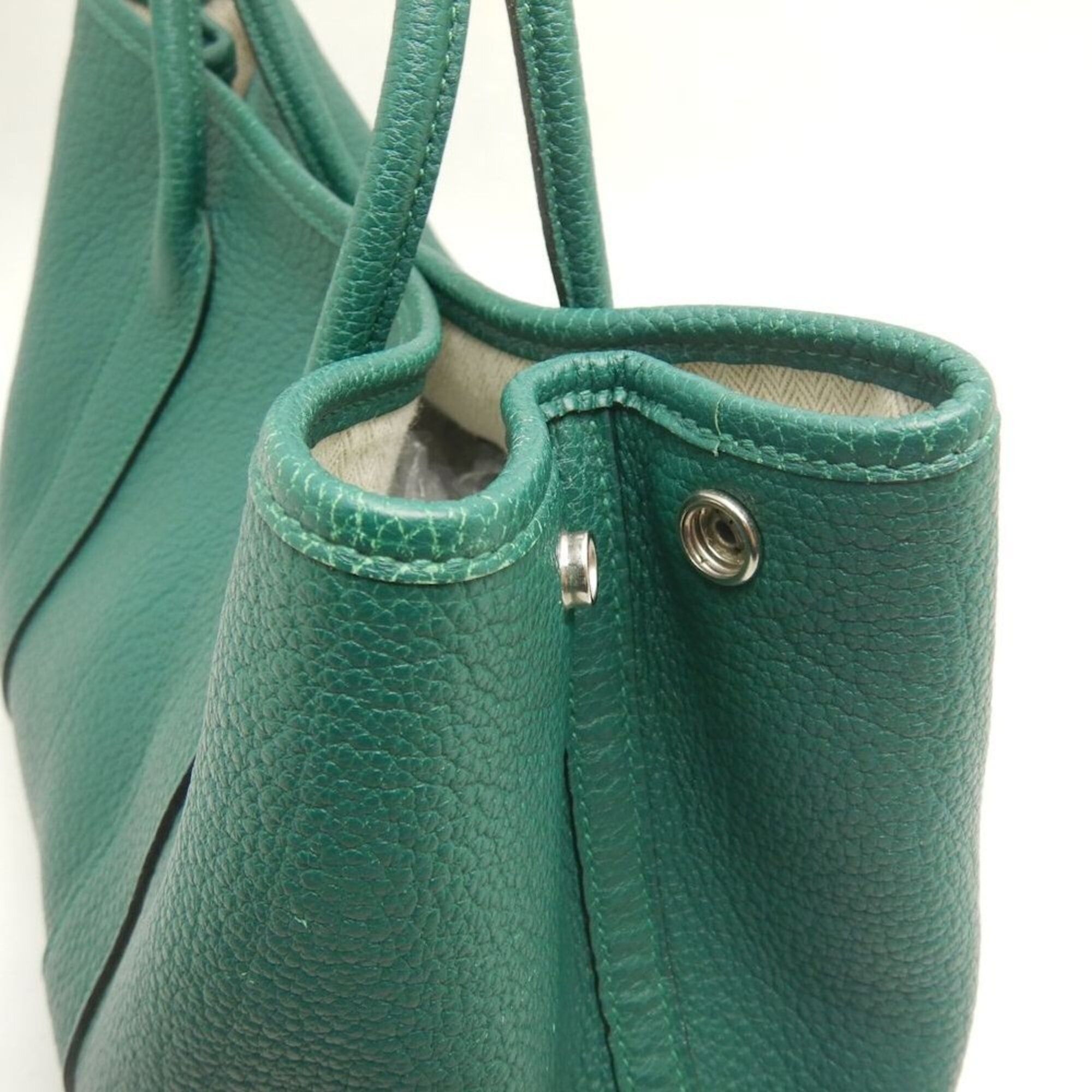 Hermes HERMES Garden Party Handbag, Negonda Green, Women's, 253854 Size ONE SIZE - 13 Thumbnail