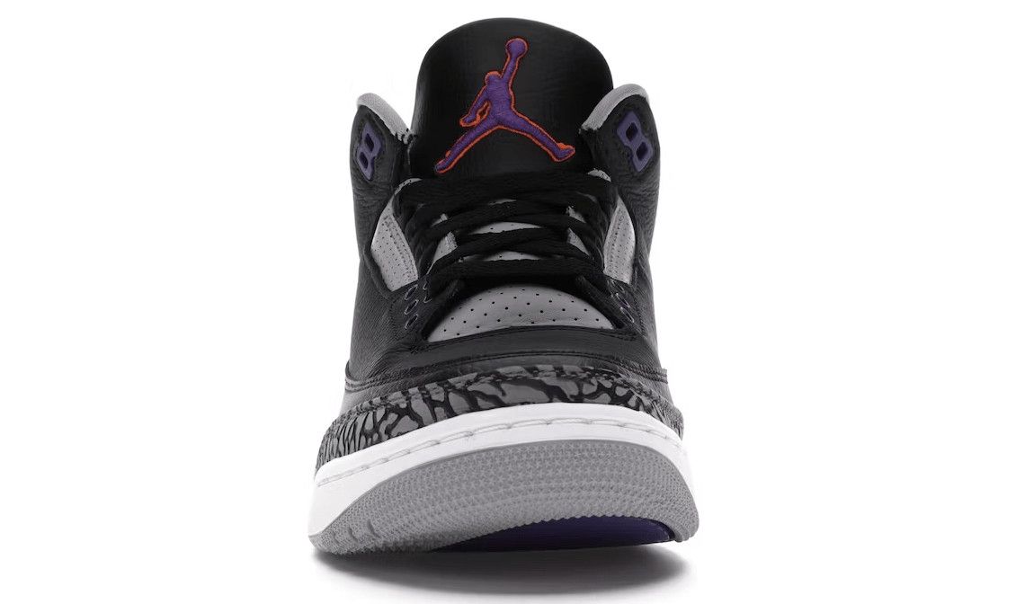 Nike 3 Retro Black Court Purple Size US 11.5 / EU 44-45 - 3 Thumbnail
