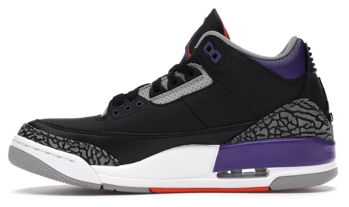 Nike 3 Retro Black Court Purple Size US 11.5 / EU 44-45 - 2 Thumbnail