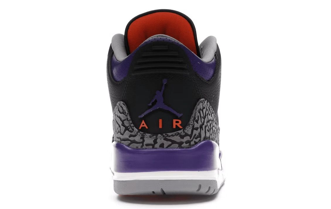 Nike 3 Retro Black Court Purple Size US 11.5 / EU 44-45 - 4 Thumbnail