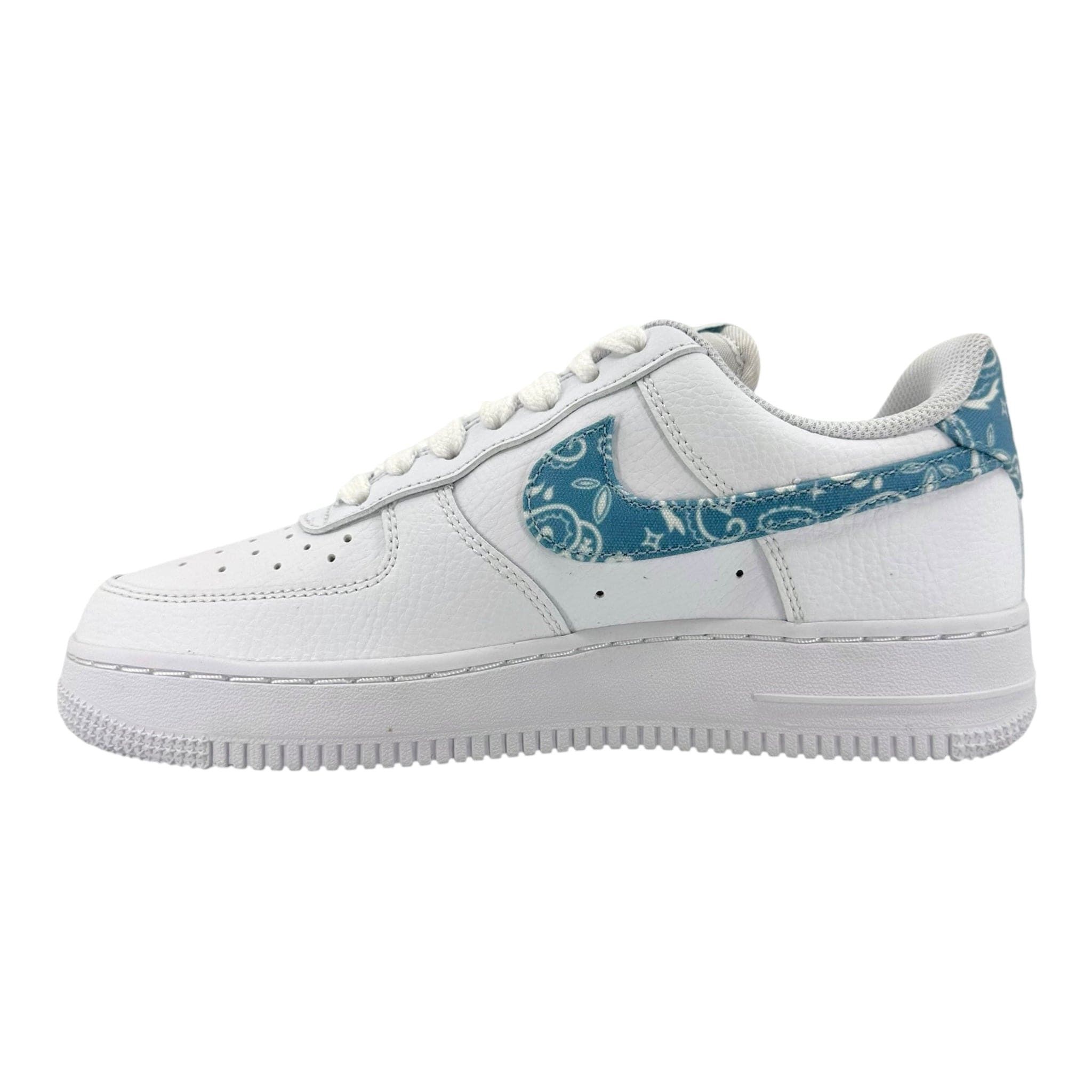 Nike Air Force 1 Low '07 Essential White Worn Blue Paisley (W) Size US 6.5 / IT 36.5 - 3 Thumbnail