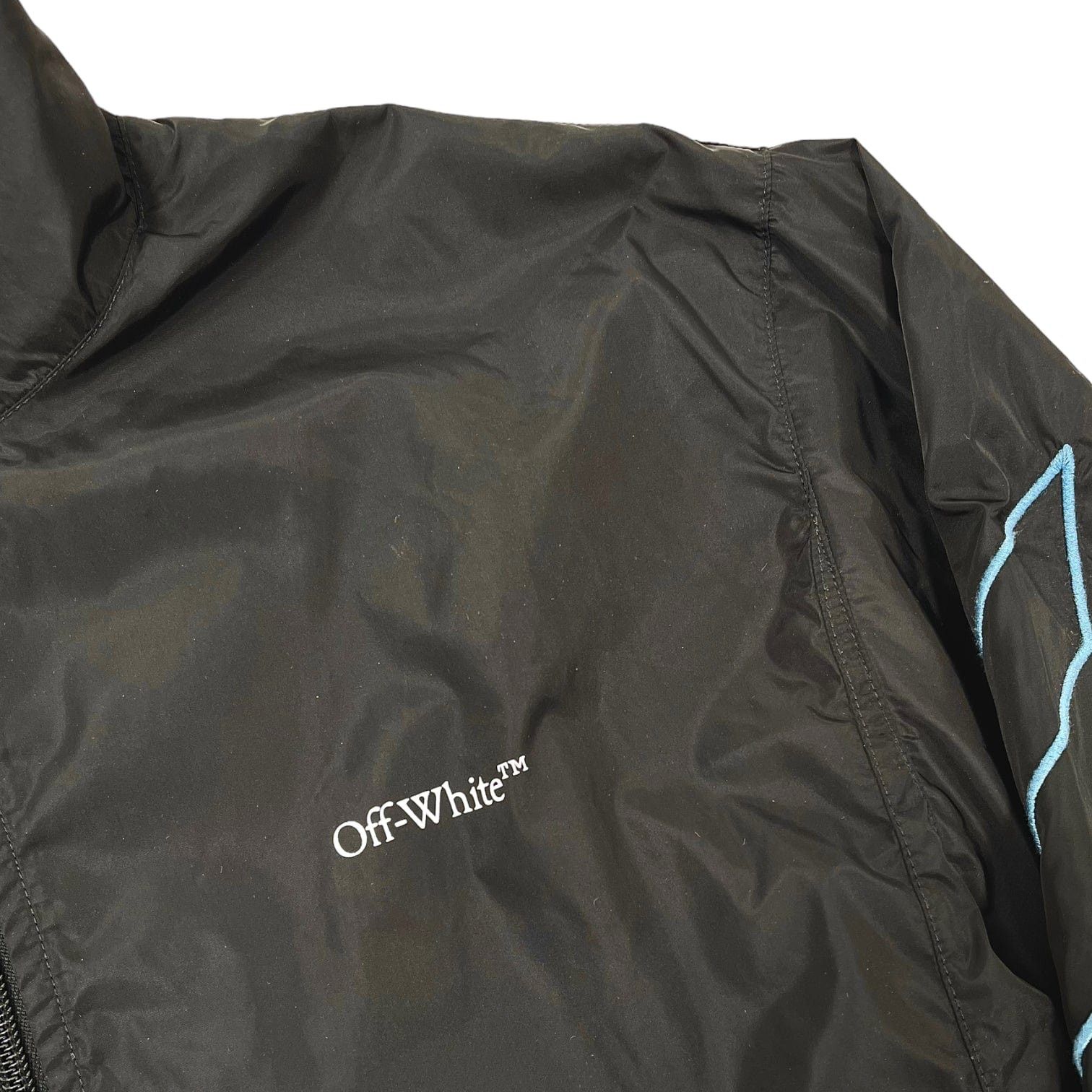 Off-White Diag Nylon Full Zip Jacket Black/Blue Size US S / EU 44-46 / 1 - 3 Thumbnail